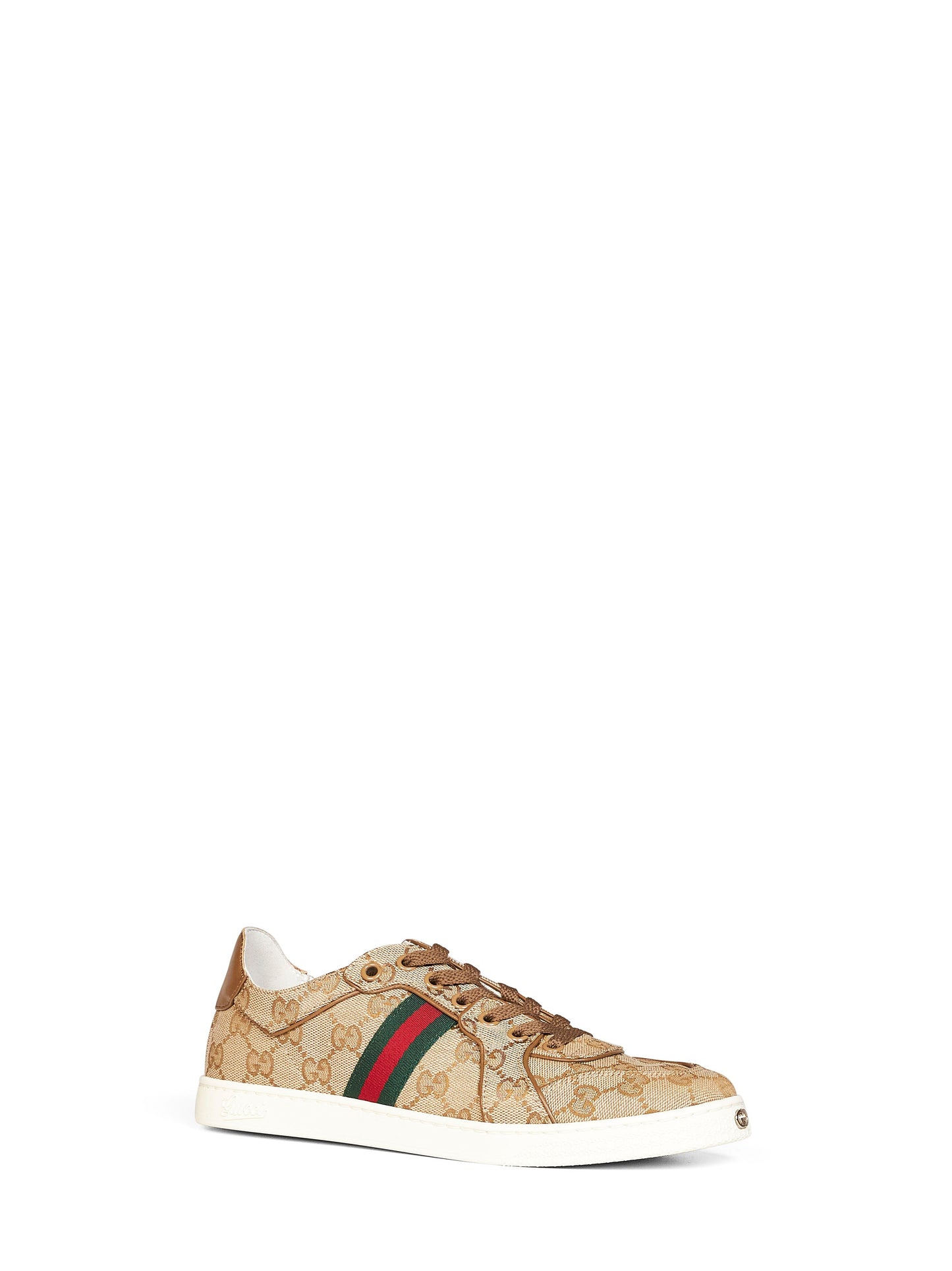 Gucci Women Beige Canvas Gg Stretch Sneakers GUCCI