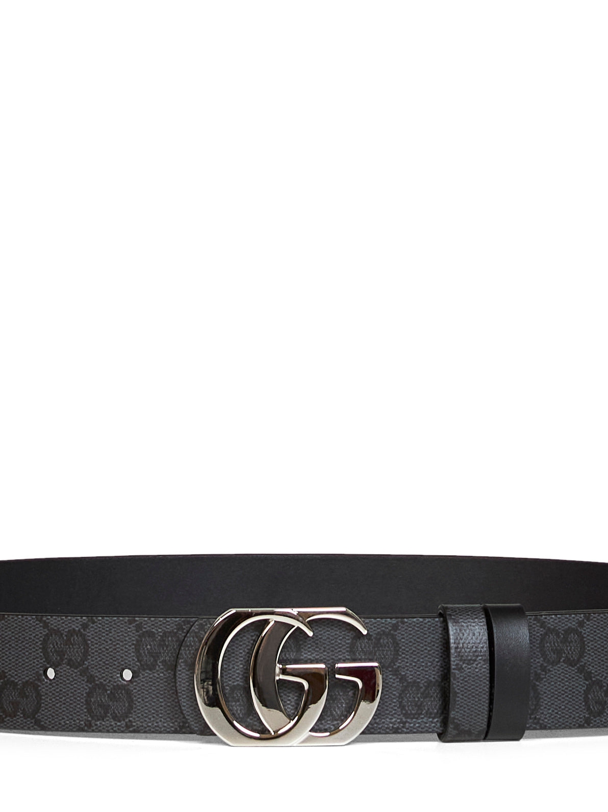 Gucci Men Black Cut Gg Marmont Reversible Belt GUCCI