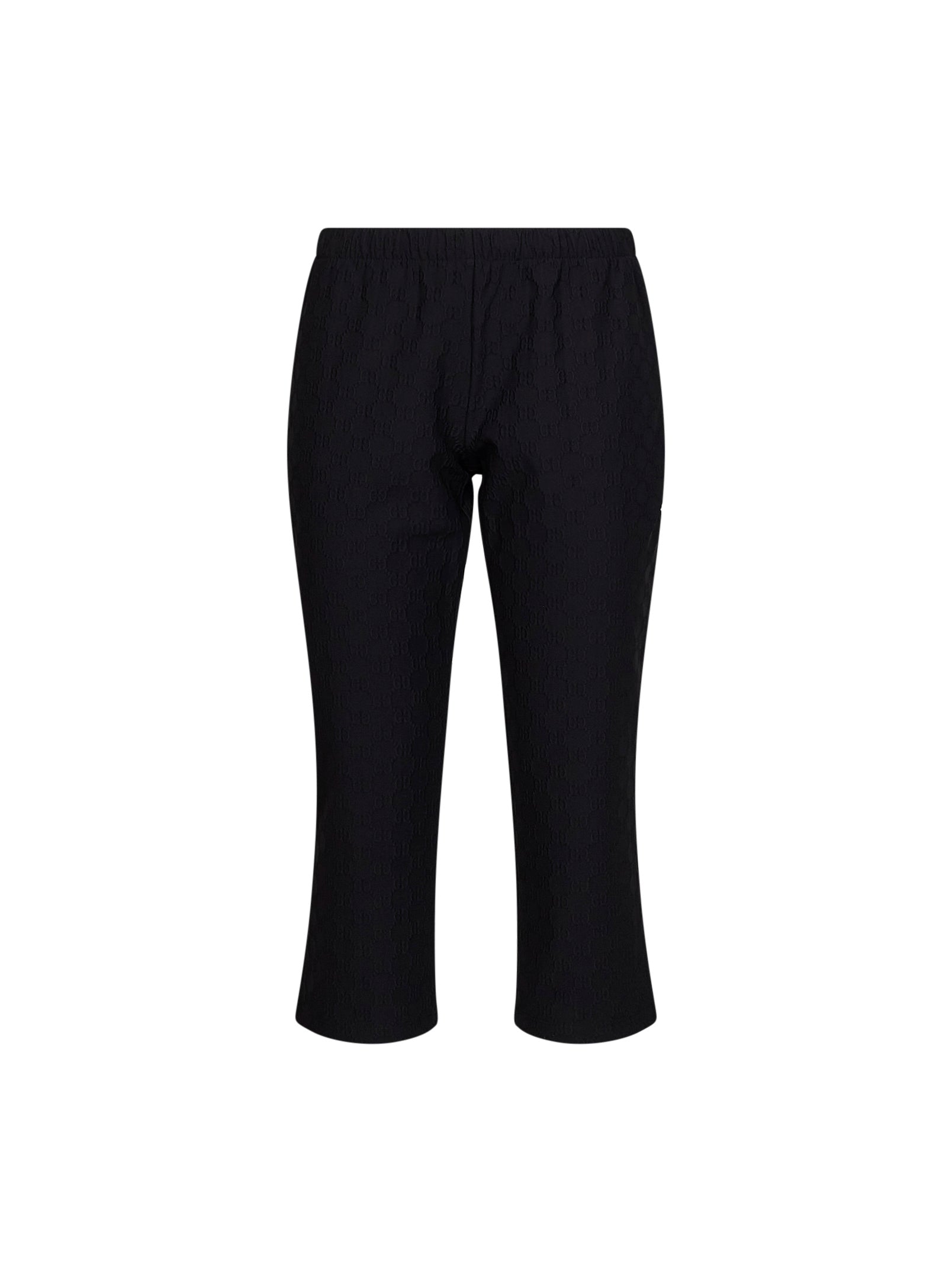 Gucci Women Black Gg Jacquard Jersey Capri Pants GUCCI