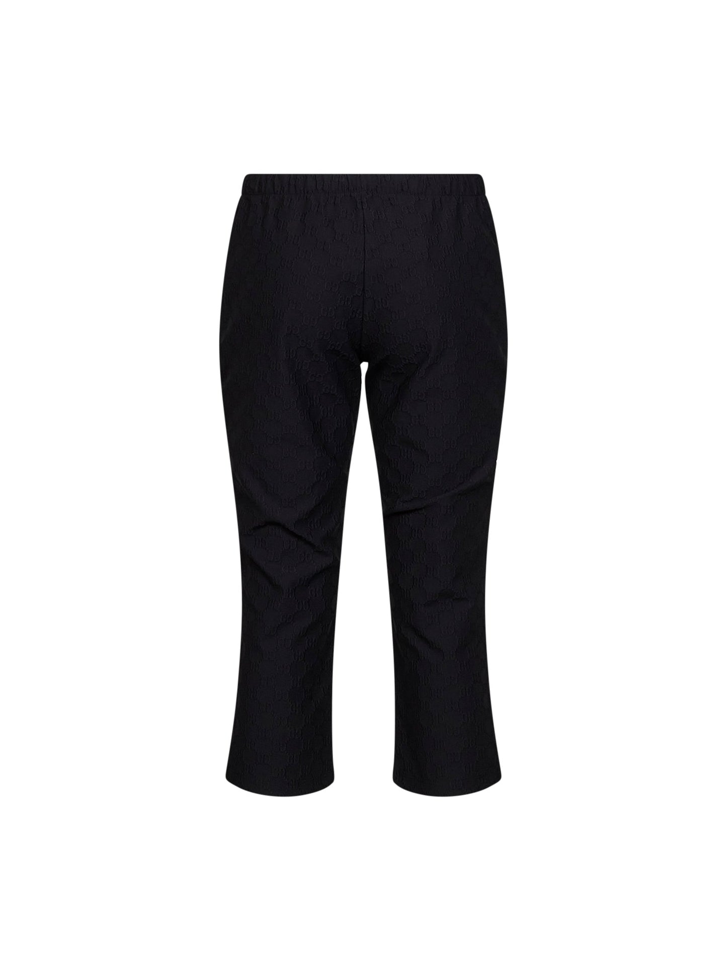 Gucci Women Black Gg Jacquard Jersey Capri Pants GUCCI