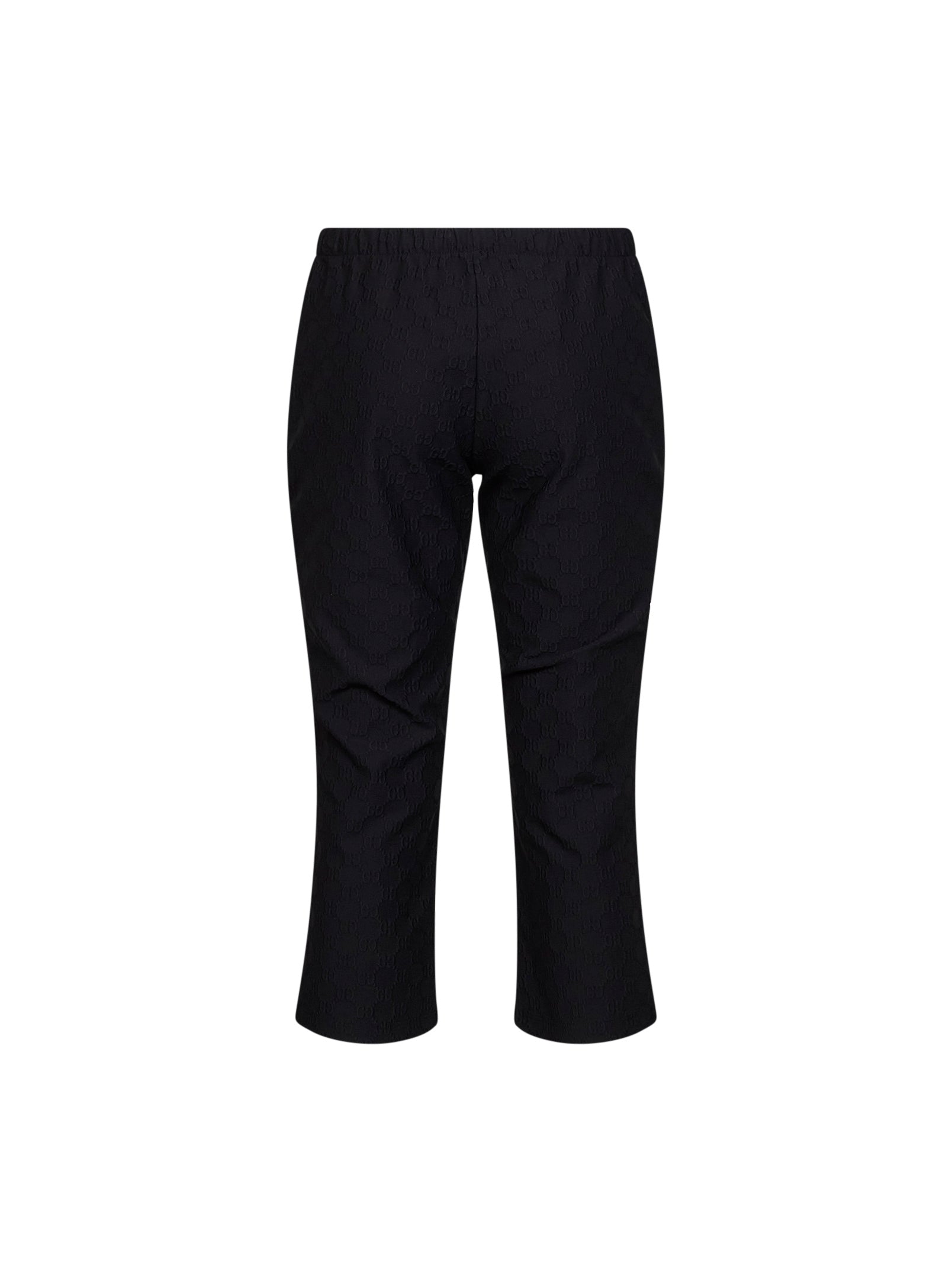 Gucci Women Black Gg Jacquard Jersey Capri Pants GUCCI