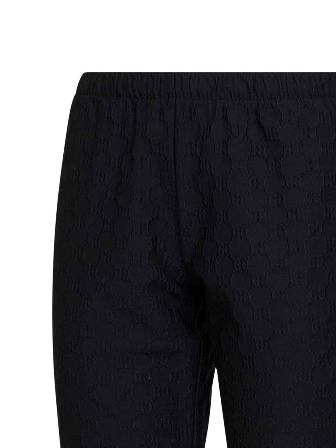 Gucci Women Black Gg Jacquard Jersey Capri Pants GUCCI