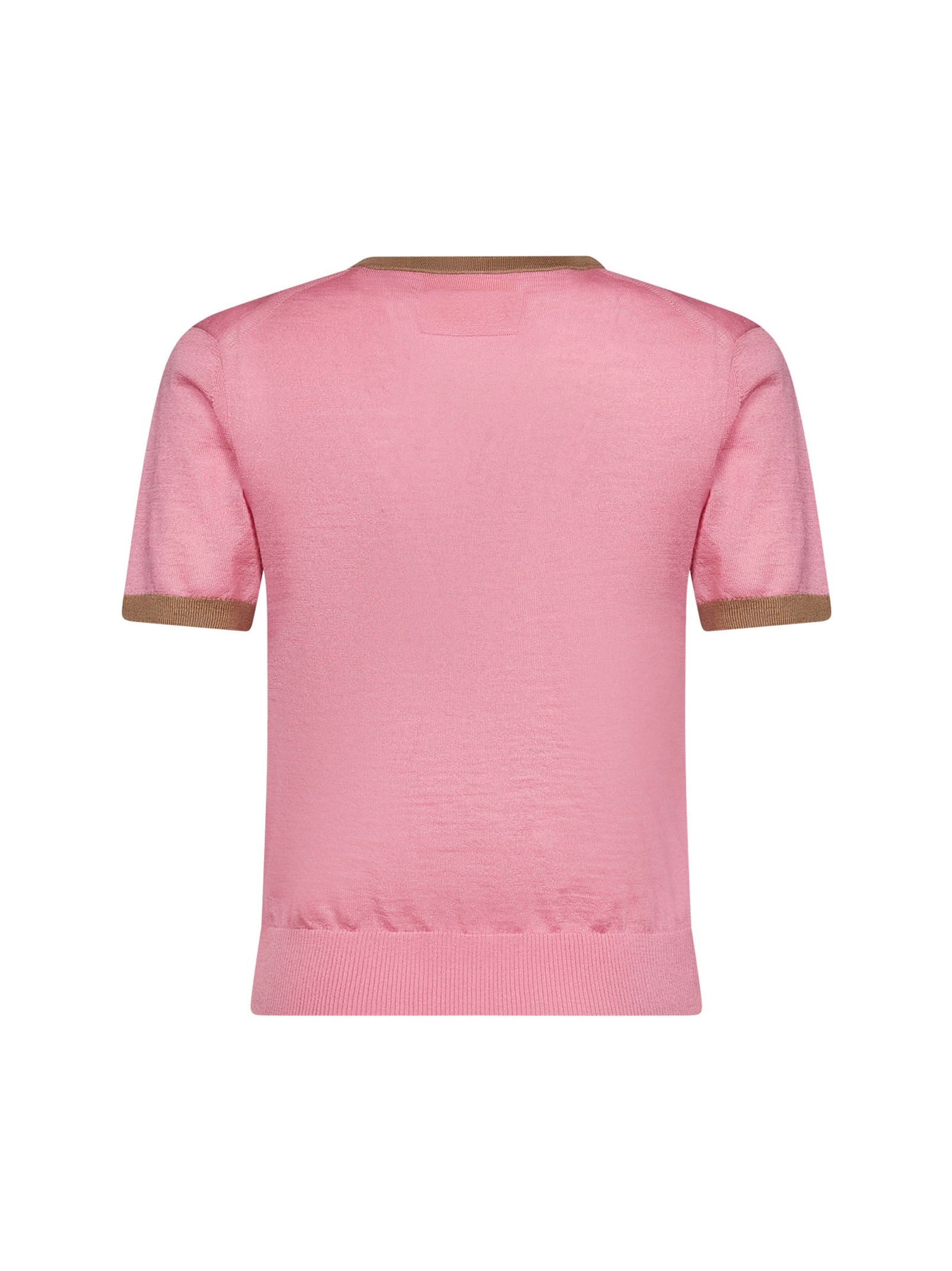 Guest In Residence Women Pink Cashmere Knit Airy Ringer T-Shirt GUEST IN RESIDENCE