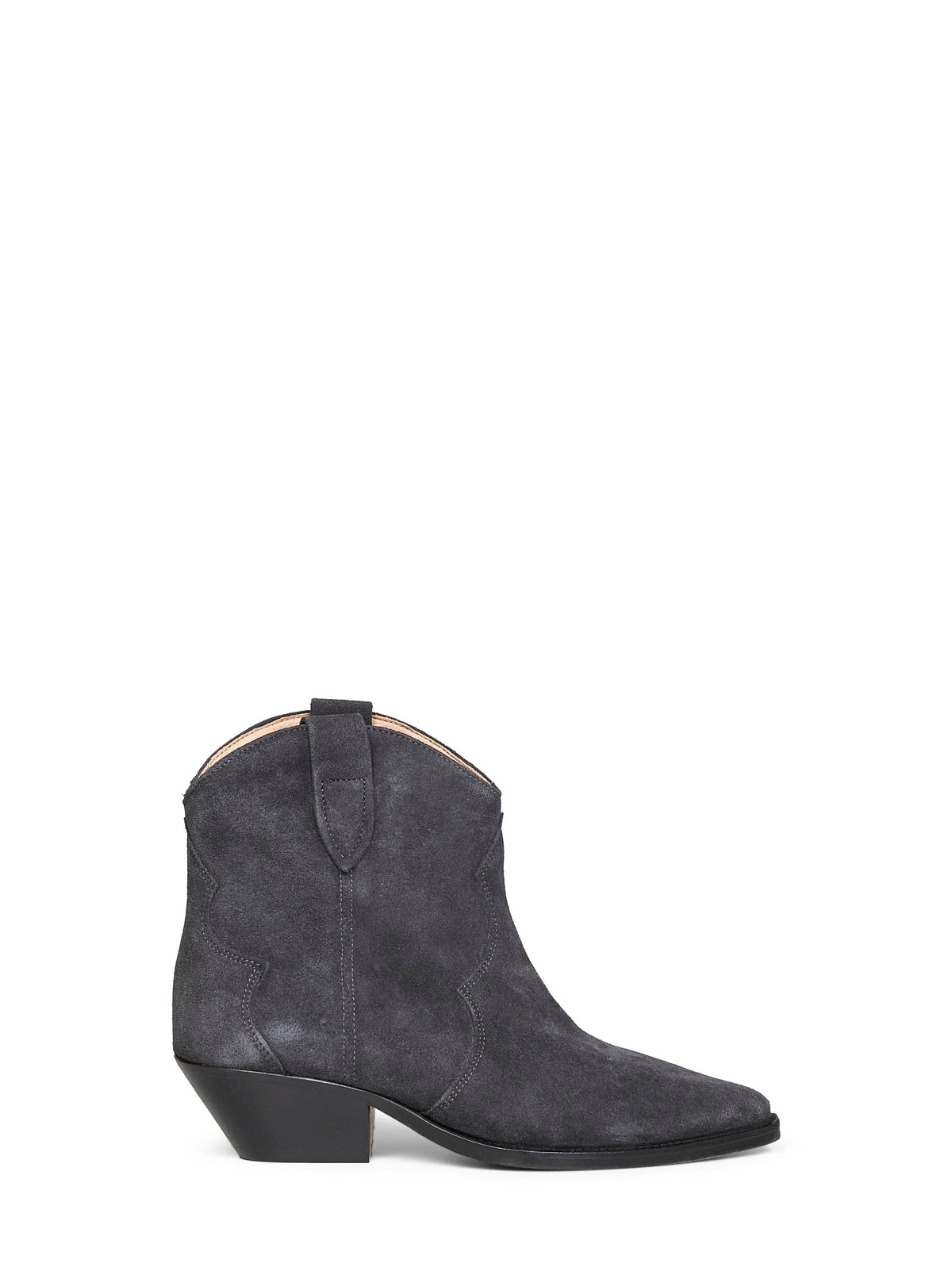 Isabel Marant Women Washed Black Suede Dewina Western Ankle Boots ISABEL MARANT