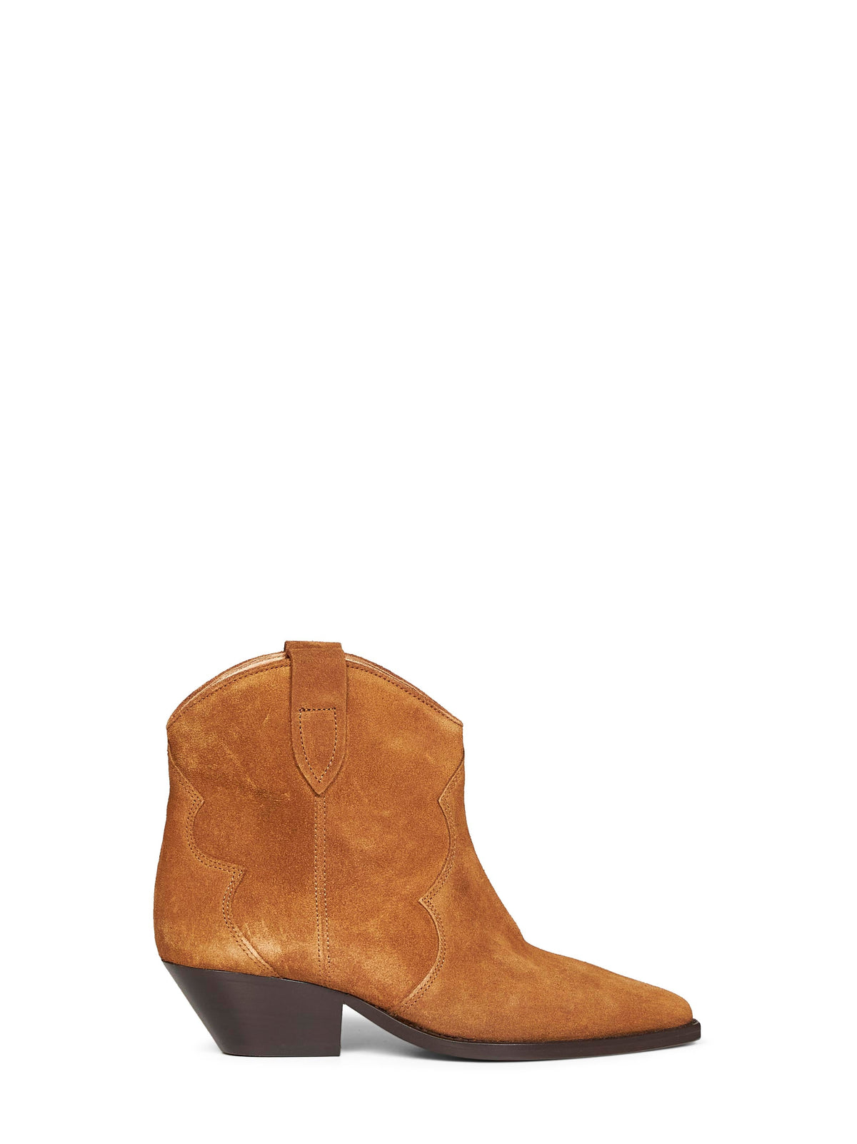 Isabel Marant Women Cognac Suede Dewina Western Ankle Boots ISABEL MARANT