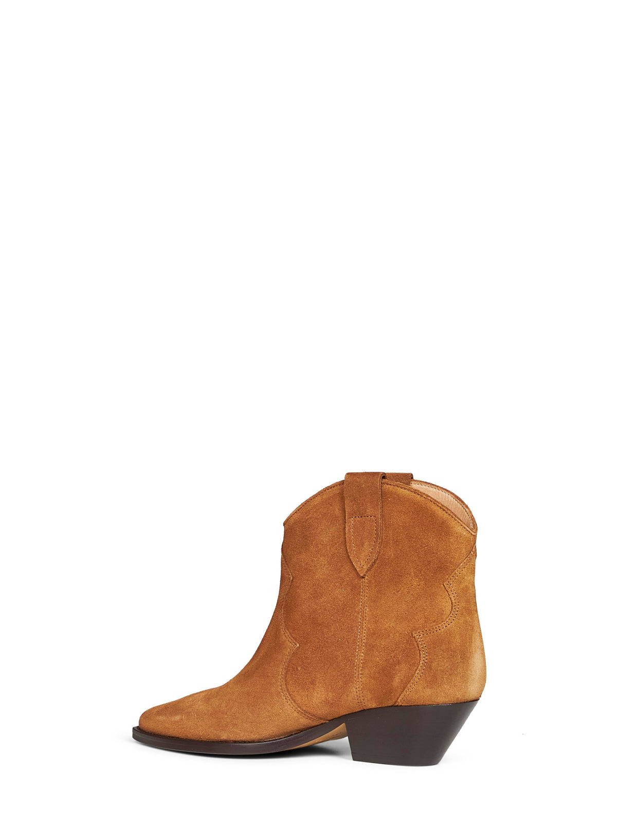 Isabel Marant Women Cognac Suede Dewina Western Ankle Boots ISABEL MARANT