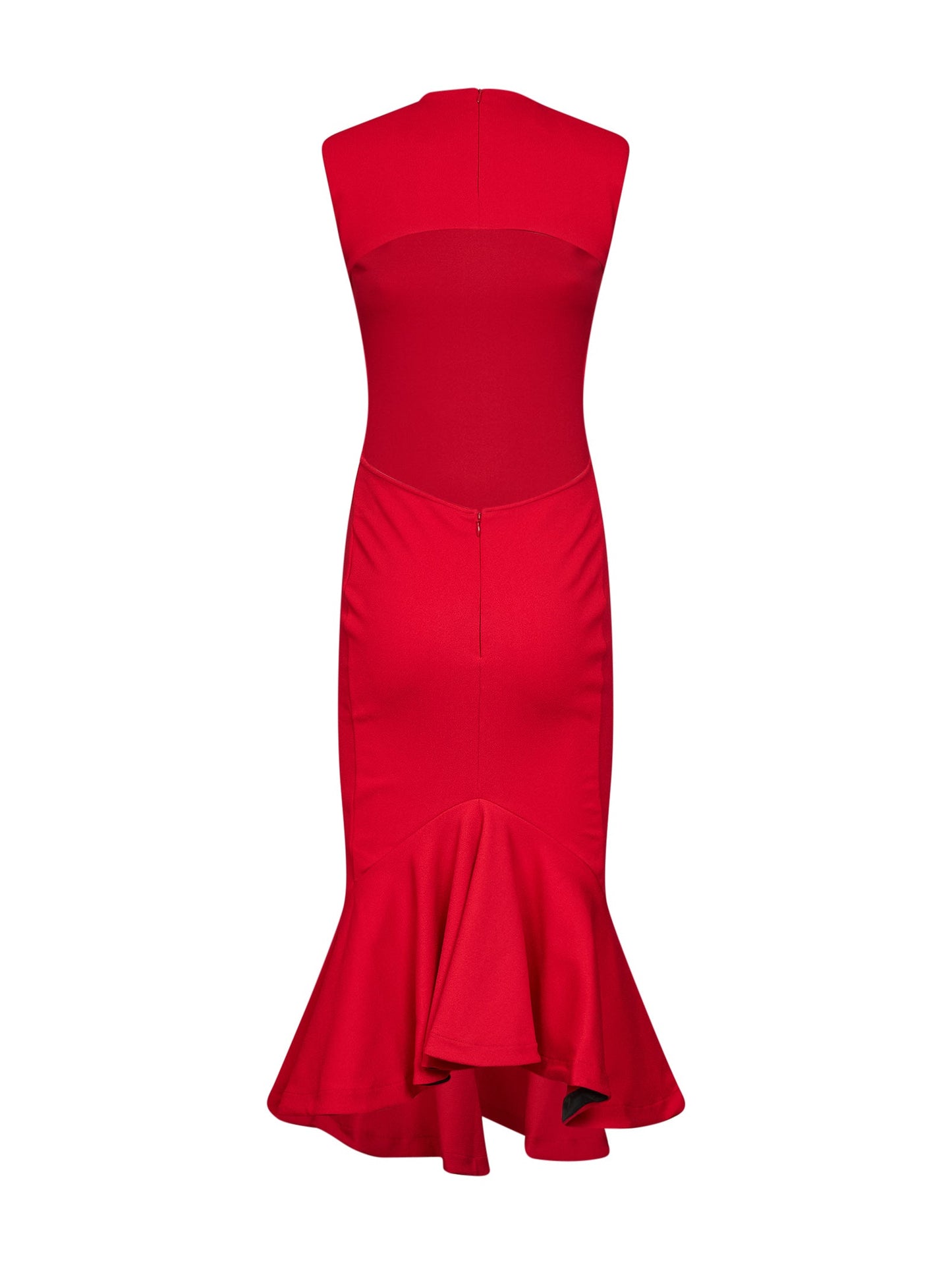 Jacquemus Women Red Compact Jersey The Palmier Midi Dress JACQUEMUS