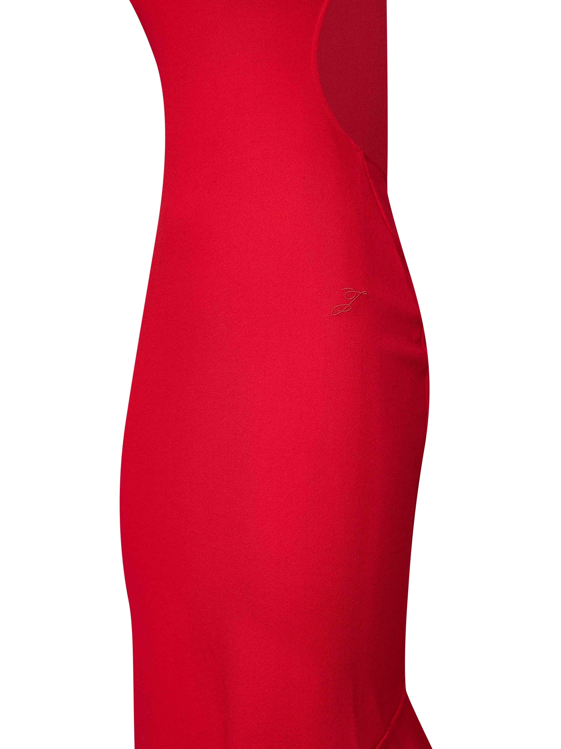 Jacquemus Women Red Compact Jersey The Palmier Midi Dress JACQUEMUS