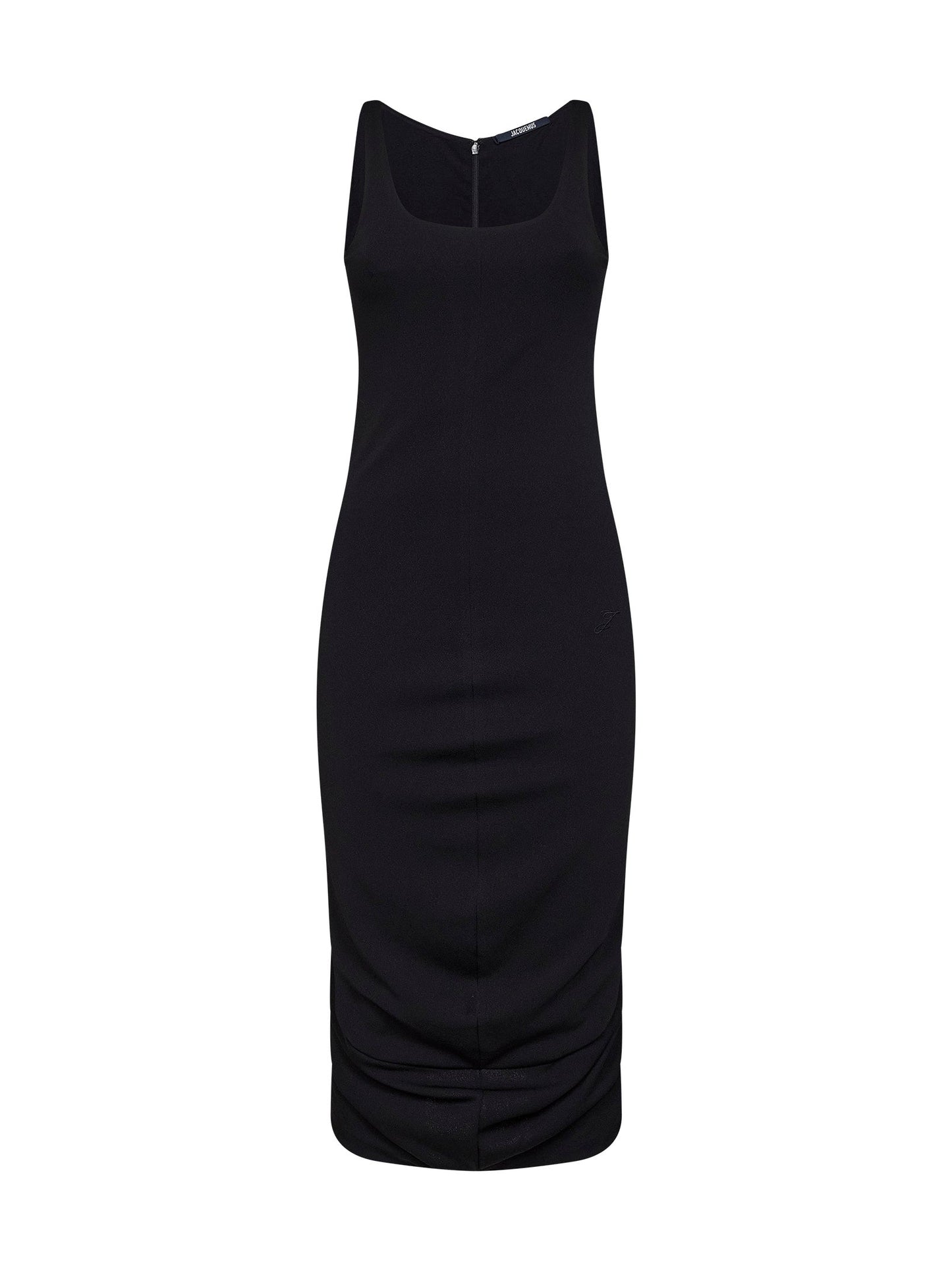 Jacquemus Women Black The Regata Draped-Effect Midi Dress JACQUEMUS