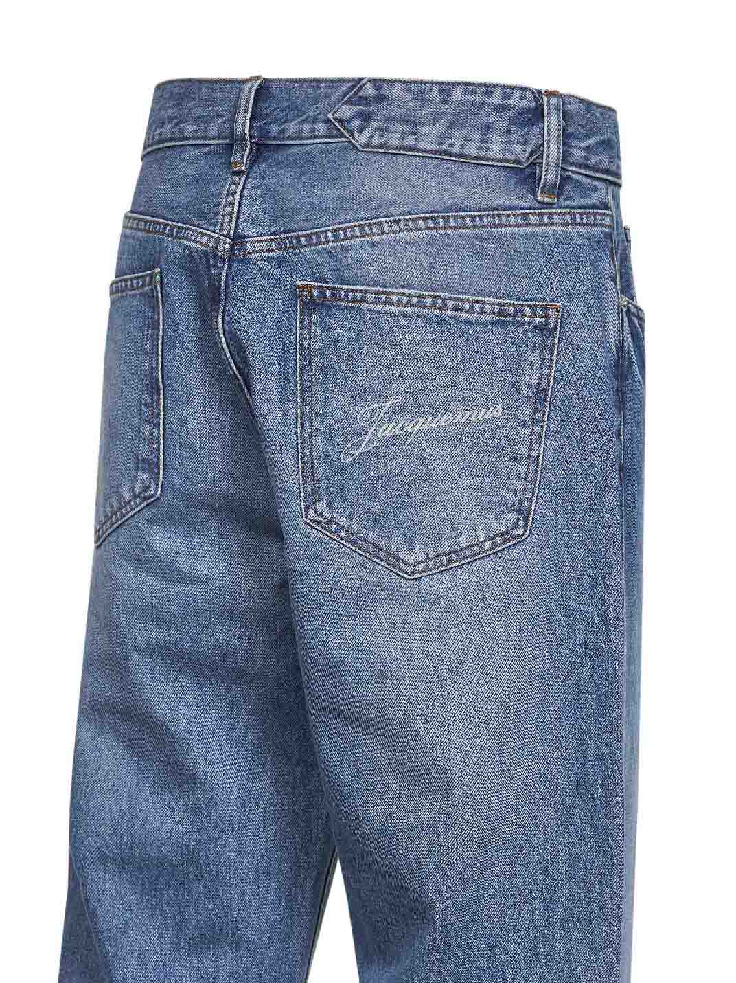 Jacquemus Men Blue The Straight De-Nîmes Denim Jeans<Br/> JACQUEMUS