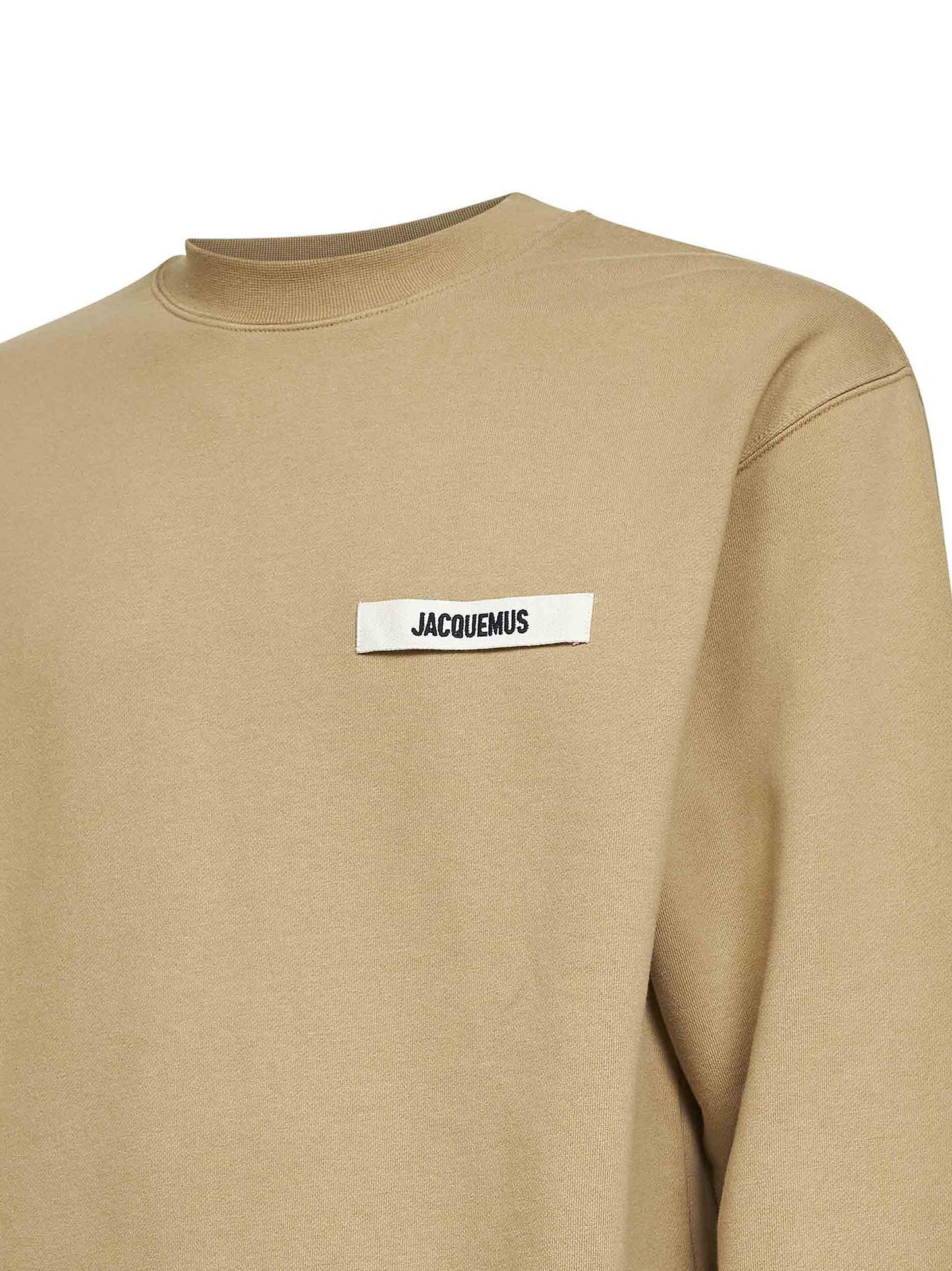 Jacquemus Men Dark Beige Organic Cotton Fleece The Gros Grain Sweatshirt JACQUEMUS