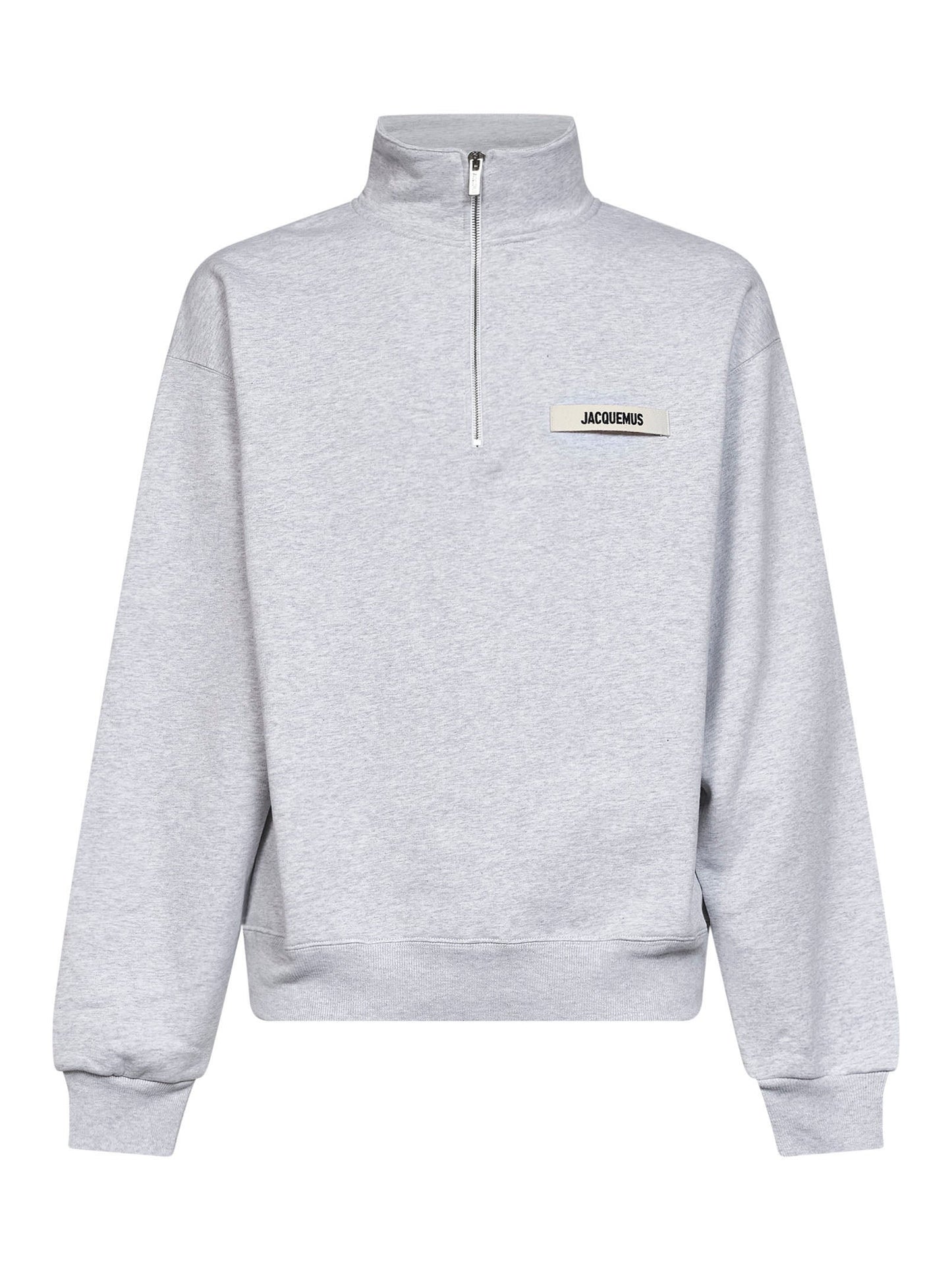 Jacquemus Men Grey The Gros Grain Zipped-Rollneck Sweatshirt JACQUEMUS