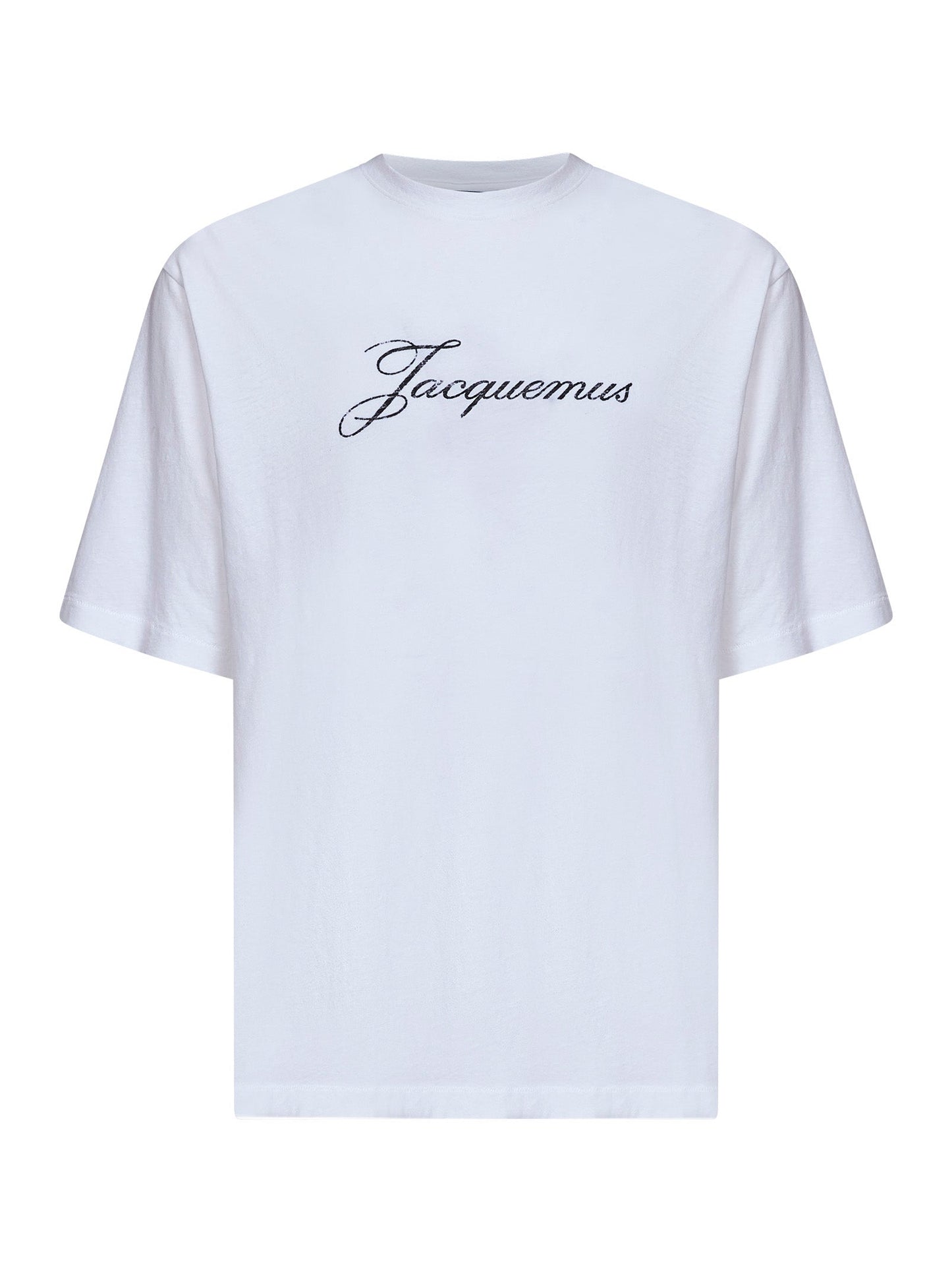 Jacquemus Men White Jersey The Jacquemus Logo-Printed T-Shirt JACQUEMUS