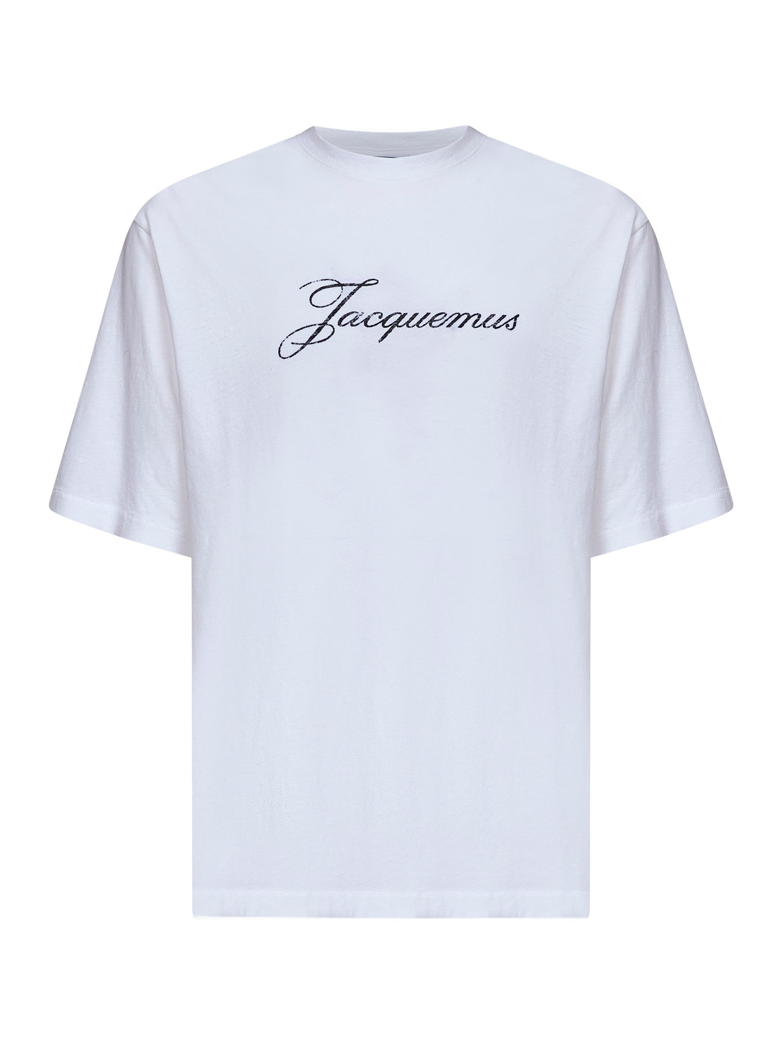 Jacquemus Men White Jersey The Jacquemus Logo-Printed T-Shirt JACQUEMUS
