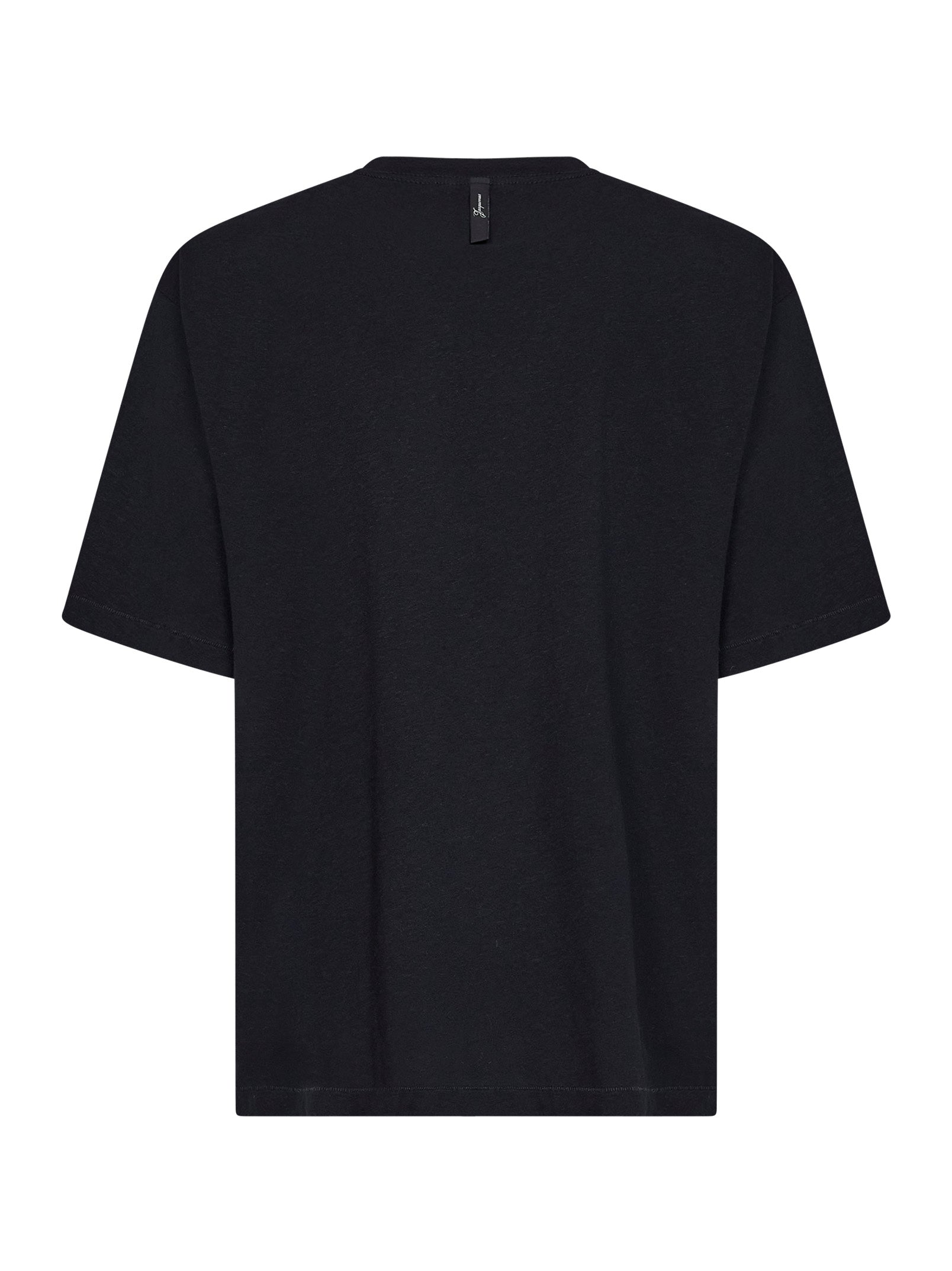Jacquemus Men Black Jersey The Jacquemus Logo-Printed T-Shirt JACQUEMUS