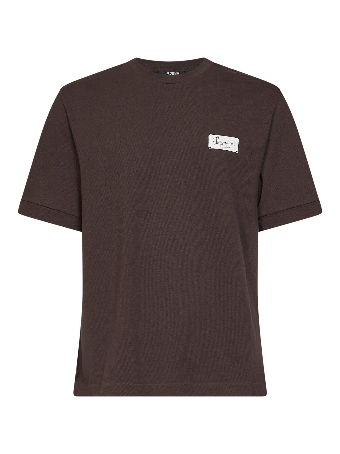 Jacquemus Men Dark Brown Cotton Piqué The Montaigne T-Shirt <Br/> JACQUEMUS