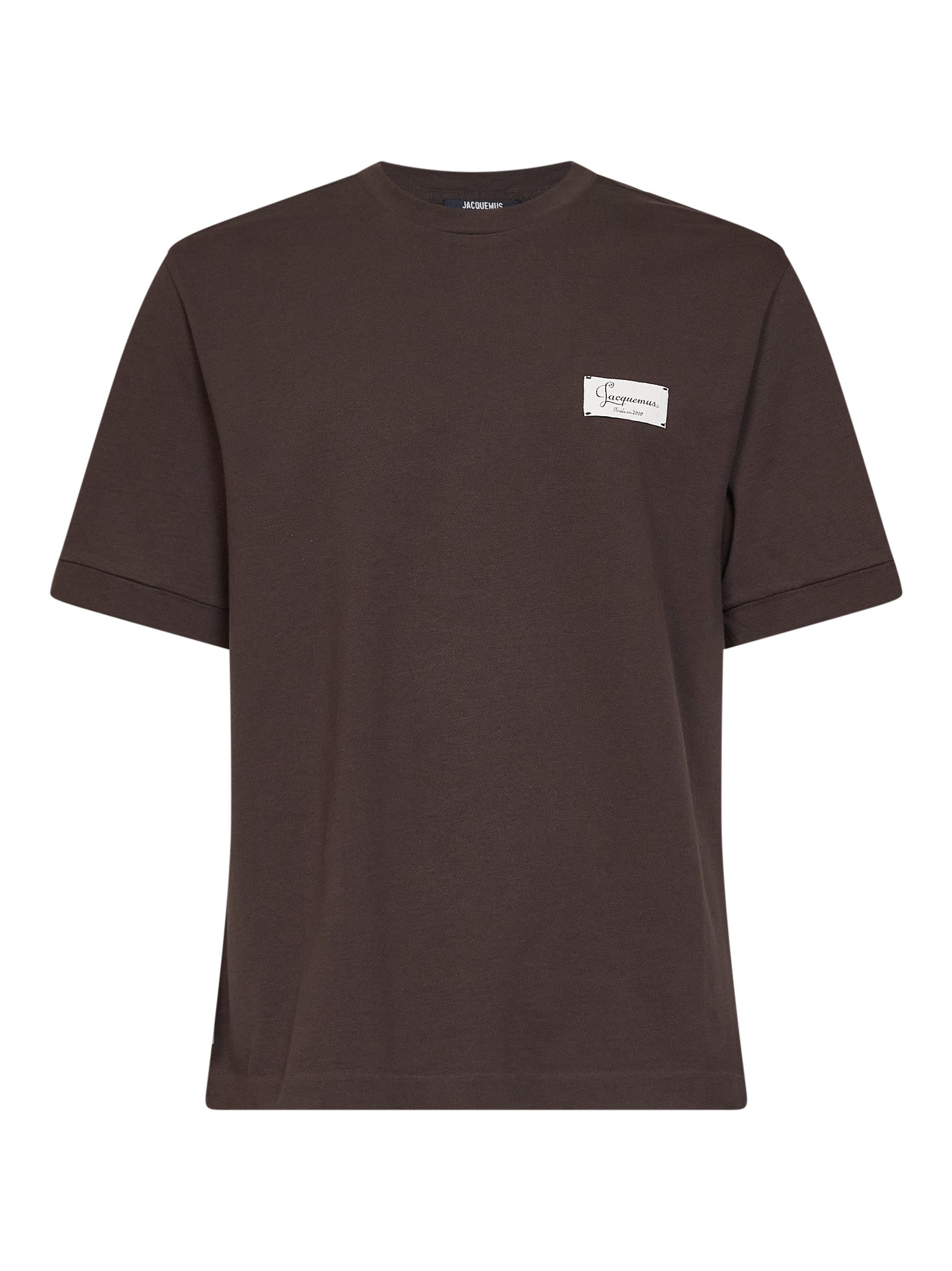 Jacquemus Men Dark Brown Cotton Piqué The Montaigne T-Shirt <Br/> JACQUEMUS