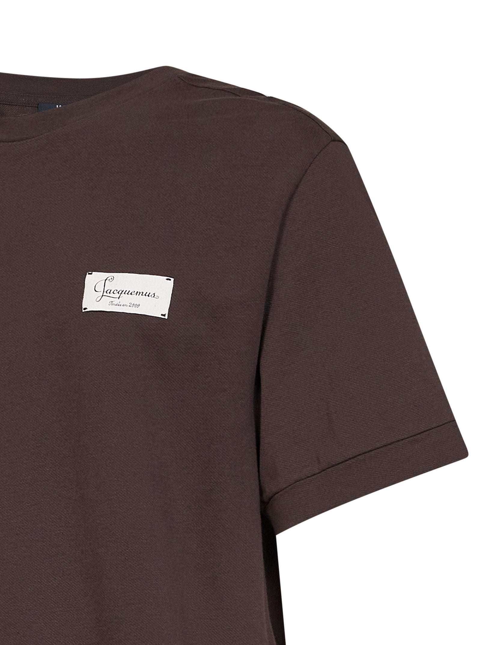 Jacquemus Men Dark Brown Cotton Piqué The Montaigne T-Shirt <Br/> JACQUEMUS