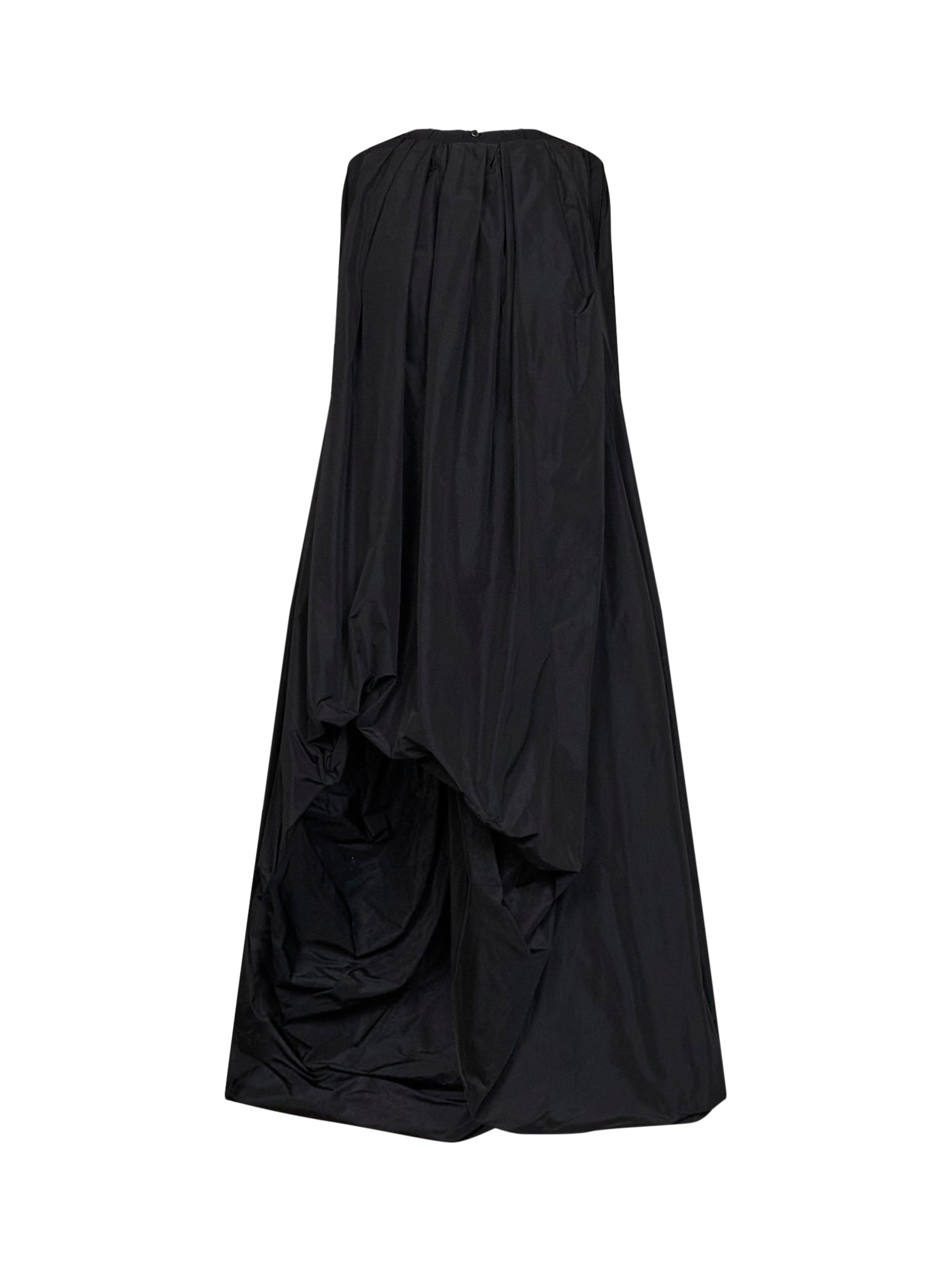 Jil Sander Women Black Technical Faille Asymmetric Midi Dress JIL SANDER