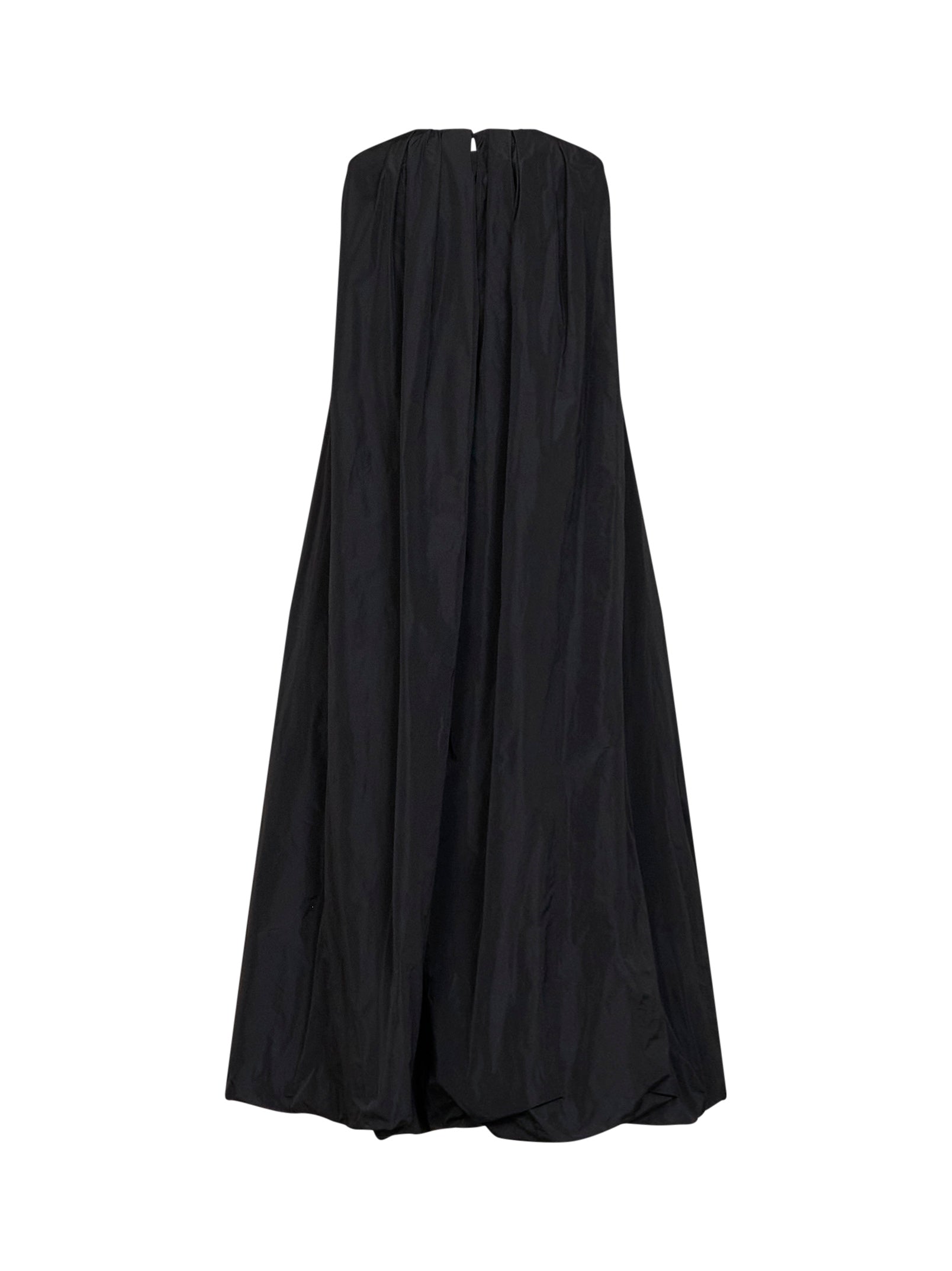 Jil Sander Women Black Technical Faille Asymmetric Midi Dress JIL SANDER