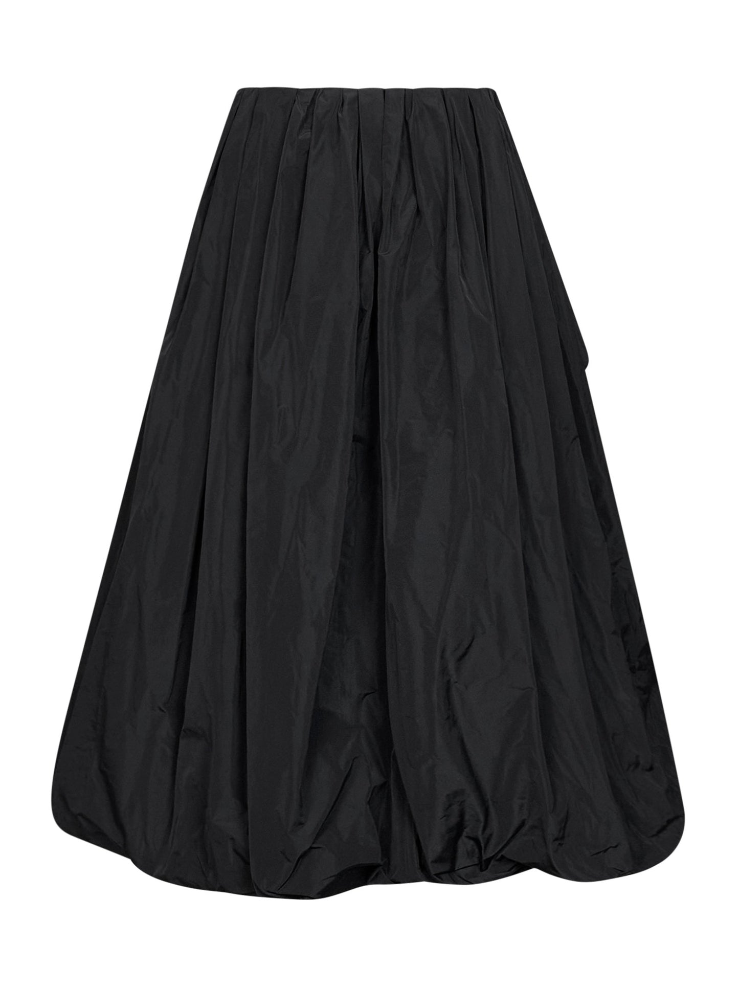 Jil Sander Women Black Lightweight Taffeta Asymmetric Draped Skirt JIL SANDER