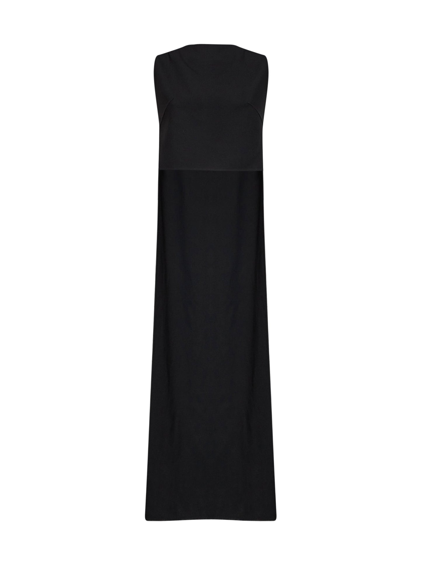 Jil Sander Women Black Virgin Wool Asymmetric Top JIL SANDER