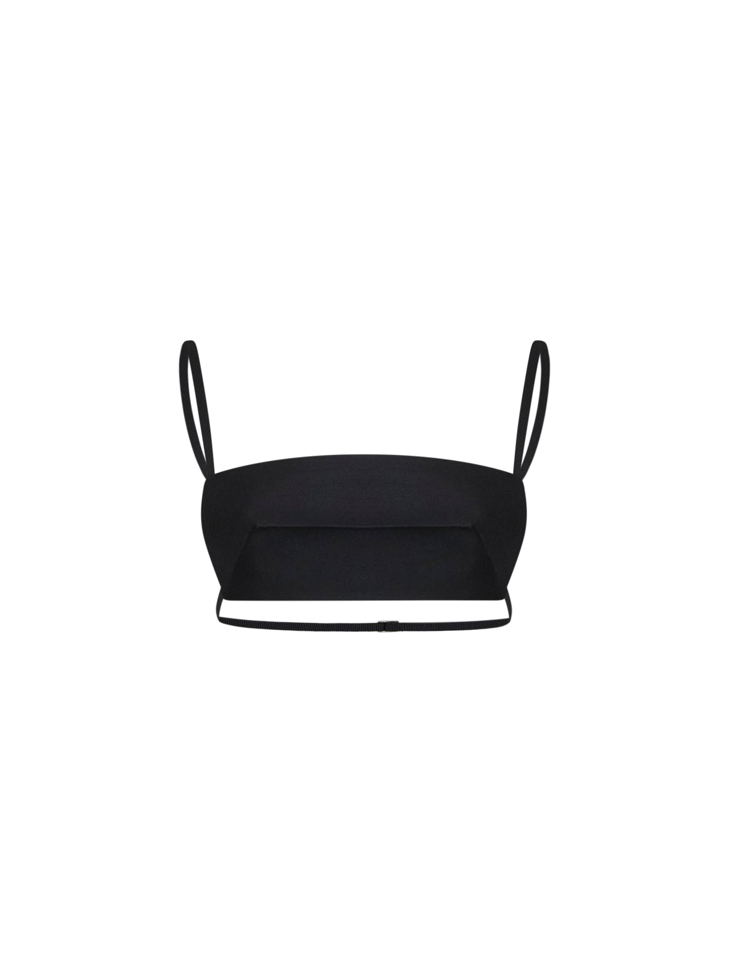 Jil Sander Women Black Wool And Silk Faille Bralette Top JIL SANDER