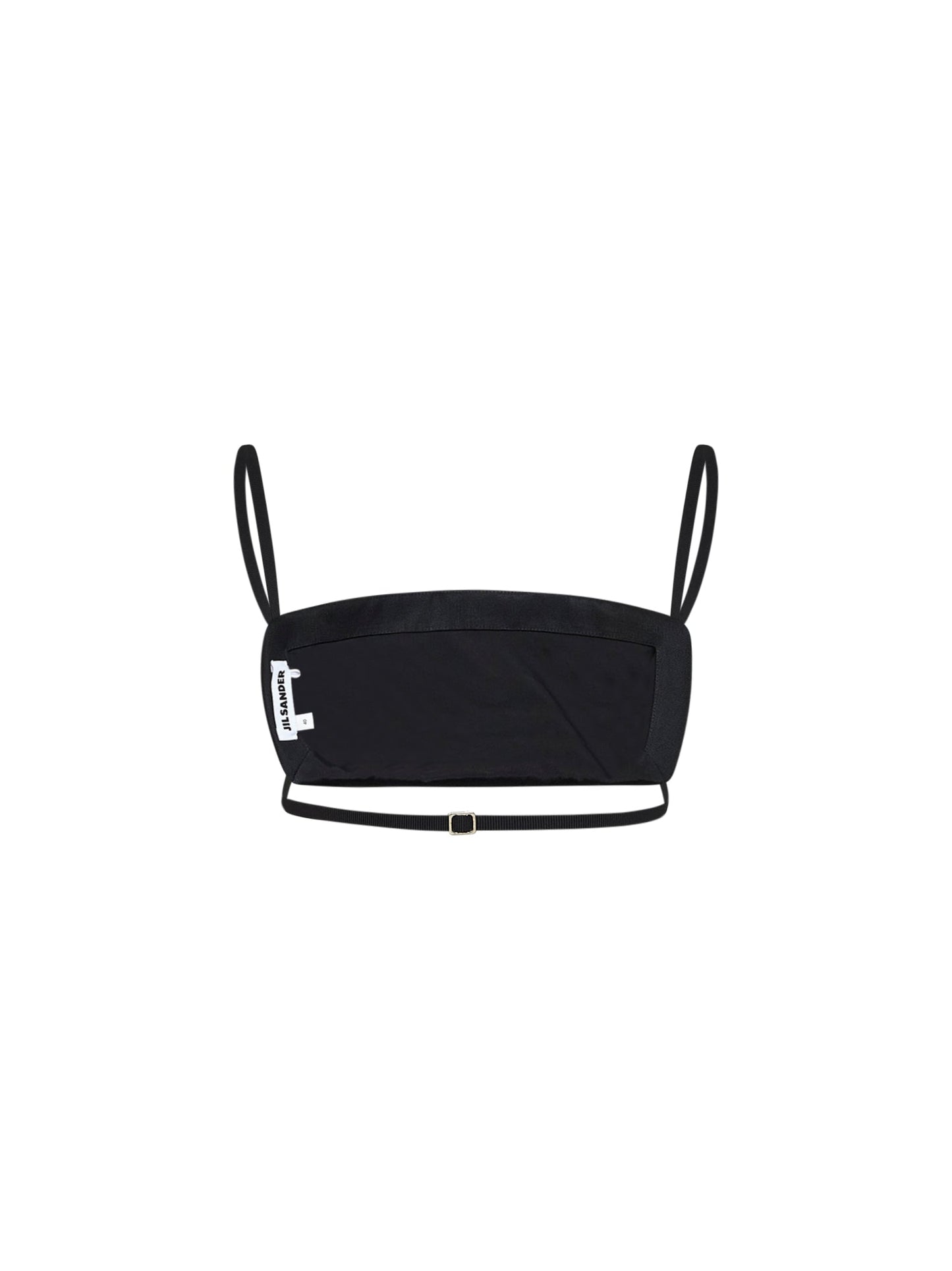 Jil Sander Women Black Wool And Silk Faille Bralette Top JIL SANDER