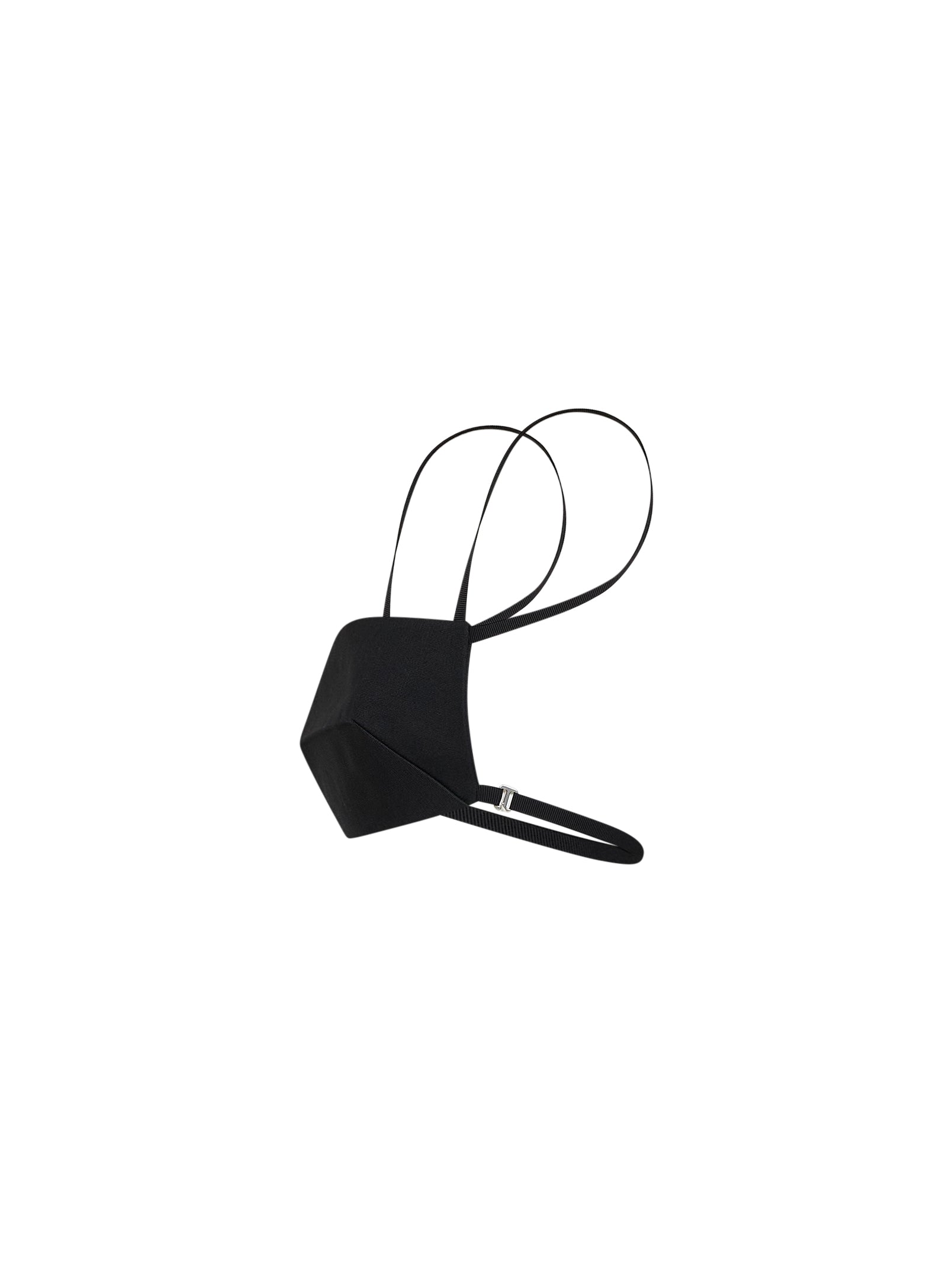 Jil Sander Women Black Wool And Silk Faille Bralette Top JIL SANDER