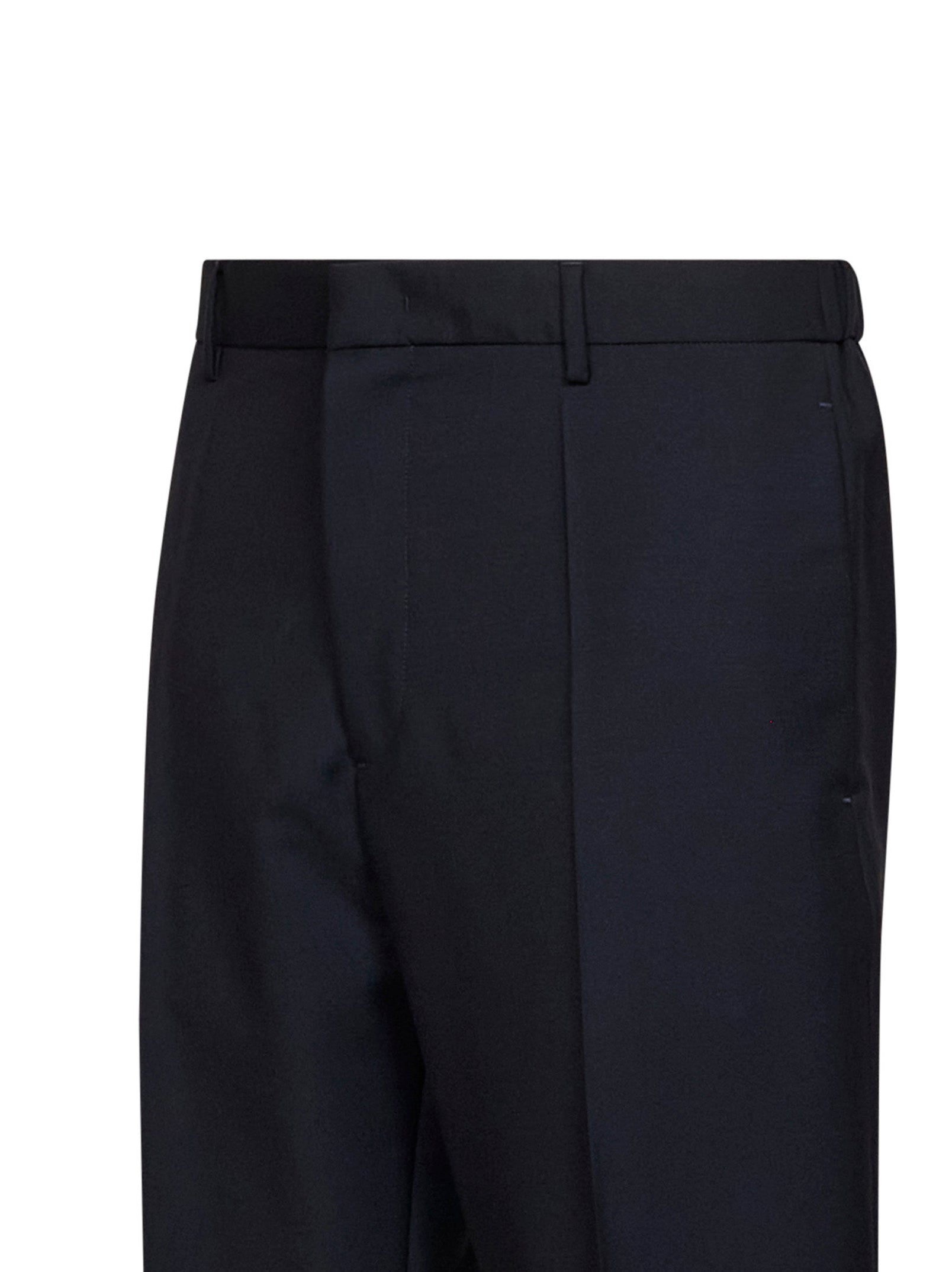 Jil Sander Men Dark Blue Wool And Mohair Tapered Trousers JIL SANDER