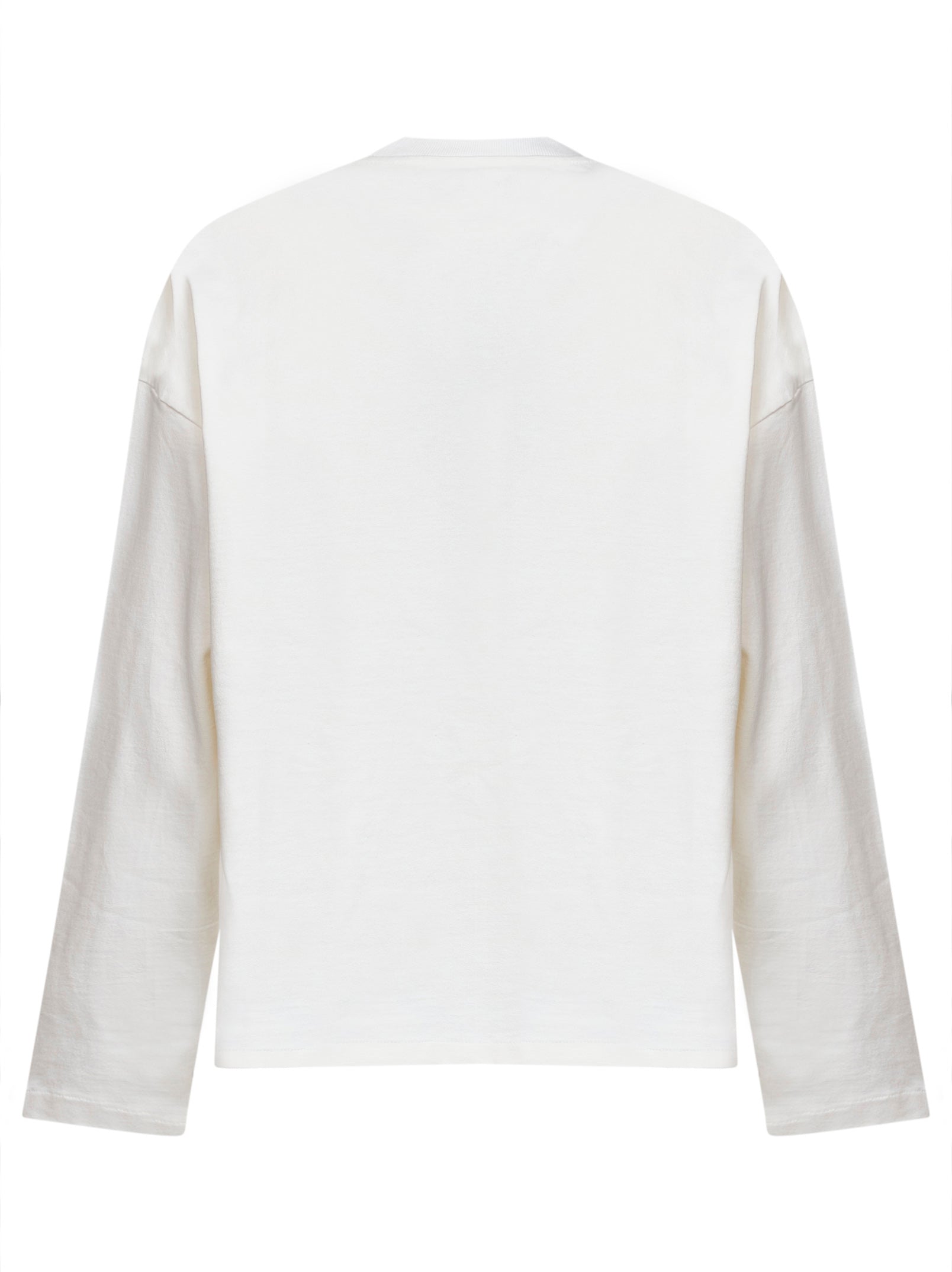 Jil Sander Men Porcelain Stiff Cotton Jersey Logo T-Shirt JIL SANDER