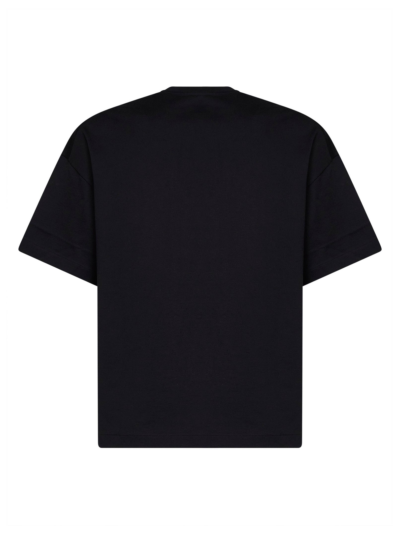 Jil Sander Men Black Cotton Boxy T-Shirt With Jil Sander Logo JIL SANDER