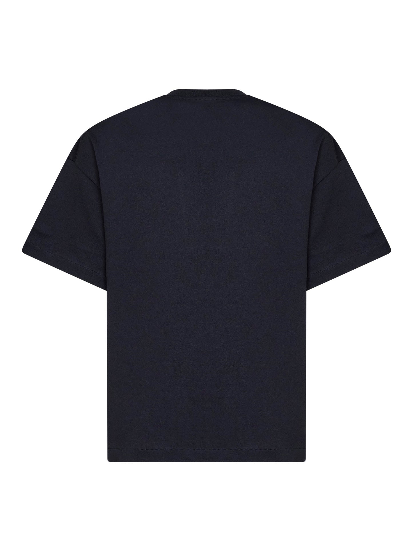 Jil Sander Men Midnight Blue Cotton Boxy T-Shirt With Jil Sander Logo JIL SANDER
