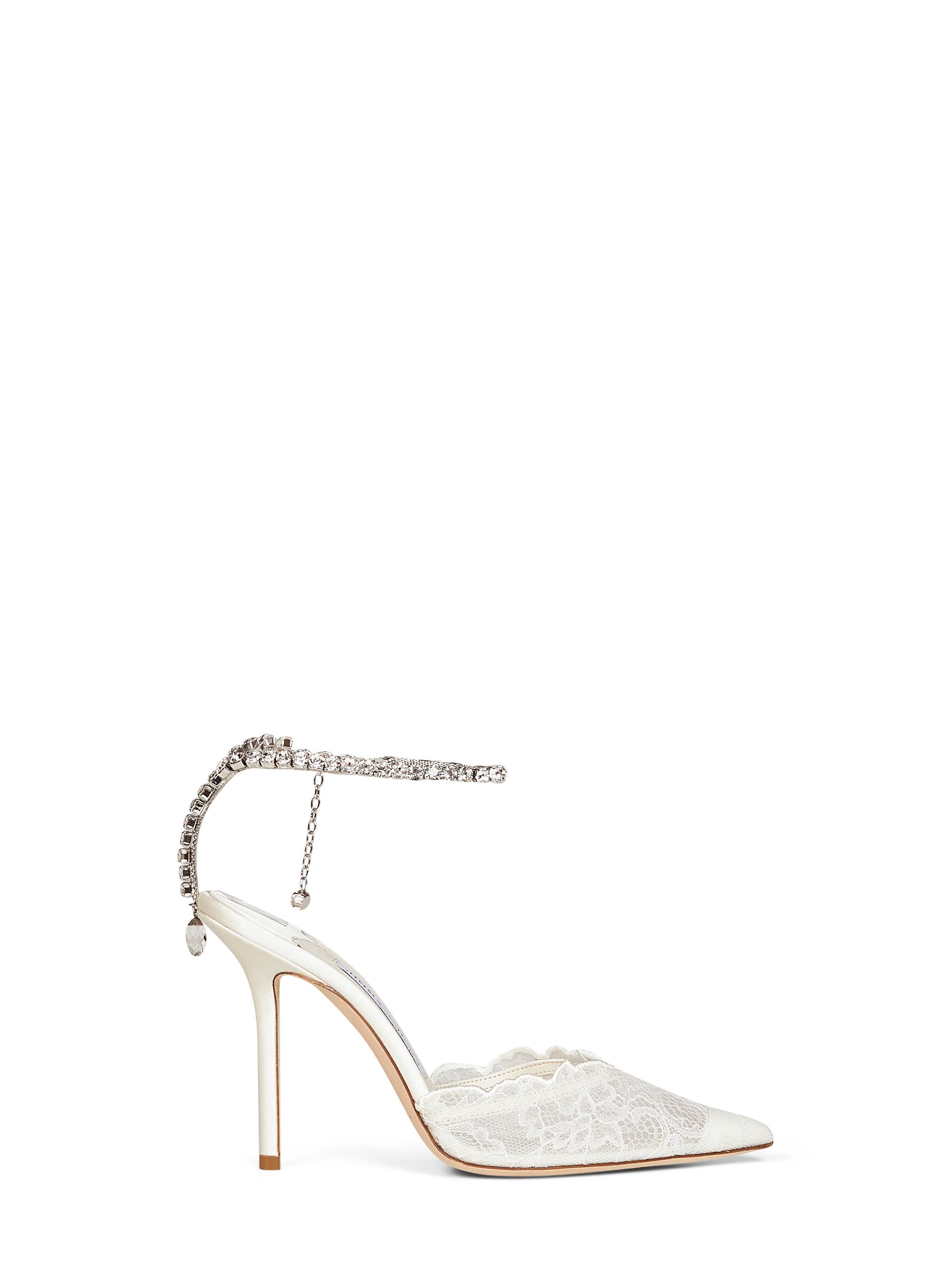 Jimmy Choo Women Ivory Lace Saeda 100 Pumps JIMMY CHOO
