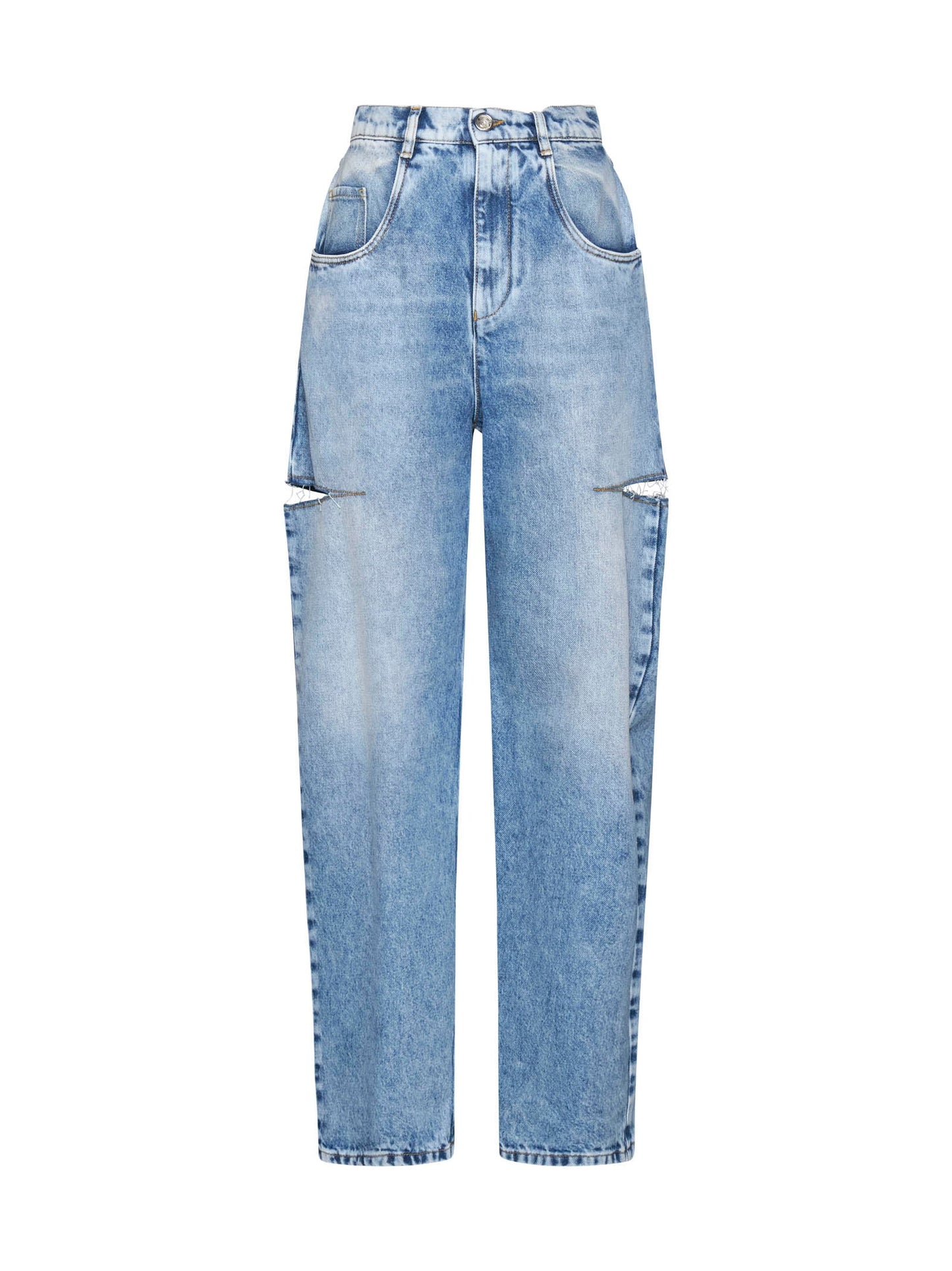 Maison Margiela Women High-Waisted Wide-Leg Cut-Out Jeans MAISON MARGIELA