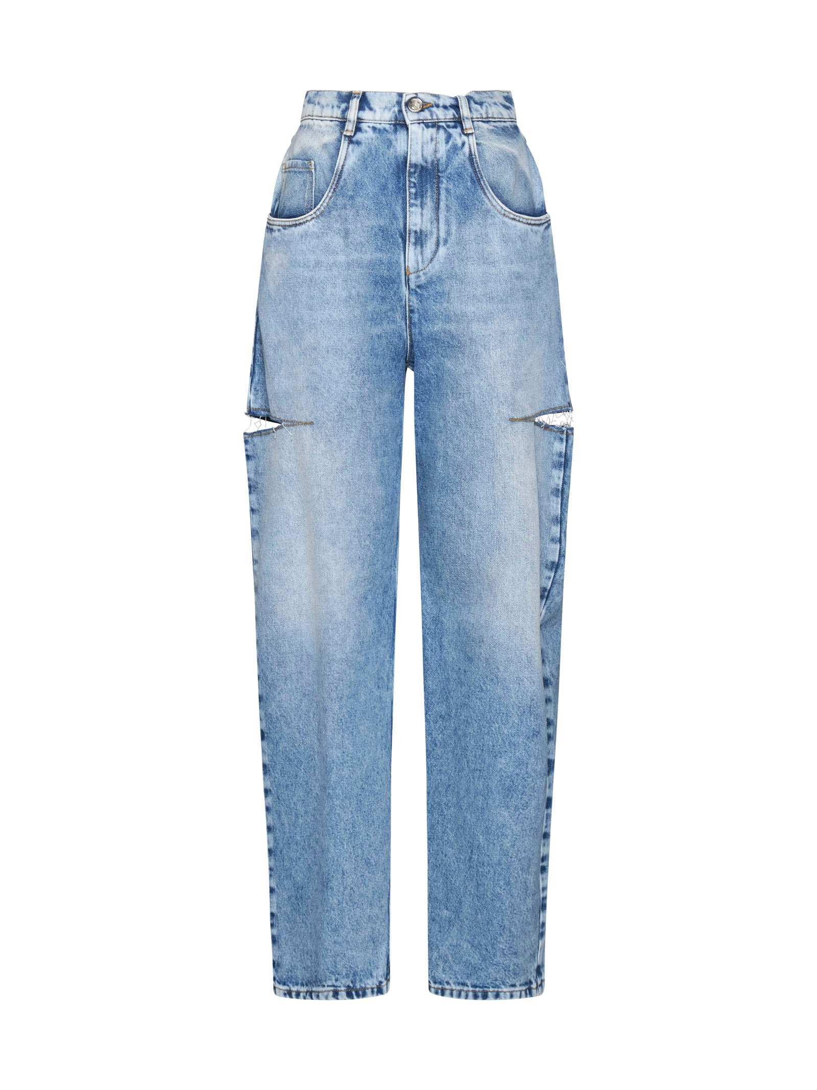 Maison Margiela Women High-Waisted Wide-Leg Cut-Out Jeans MAISON MARGIELA