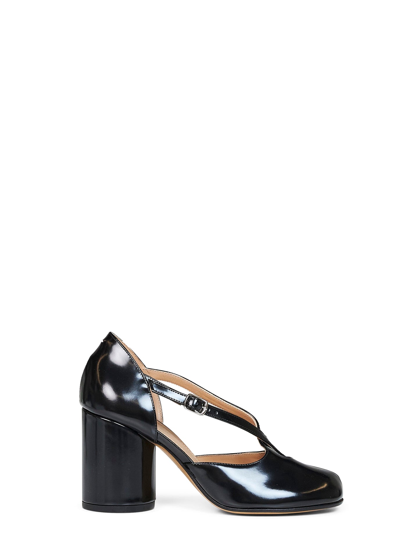 Maison Margiela Women Black Glossy Leather Tabi Pumps MAISON MARGIELA