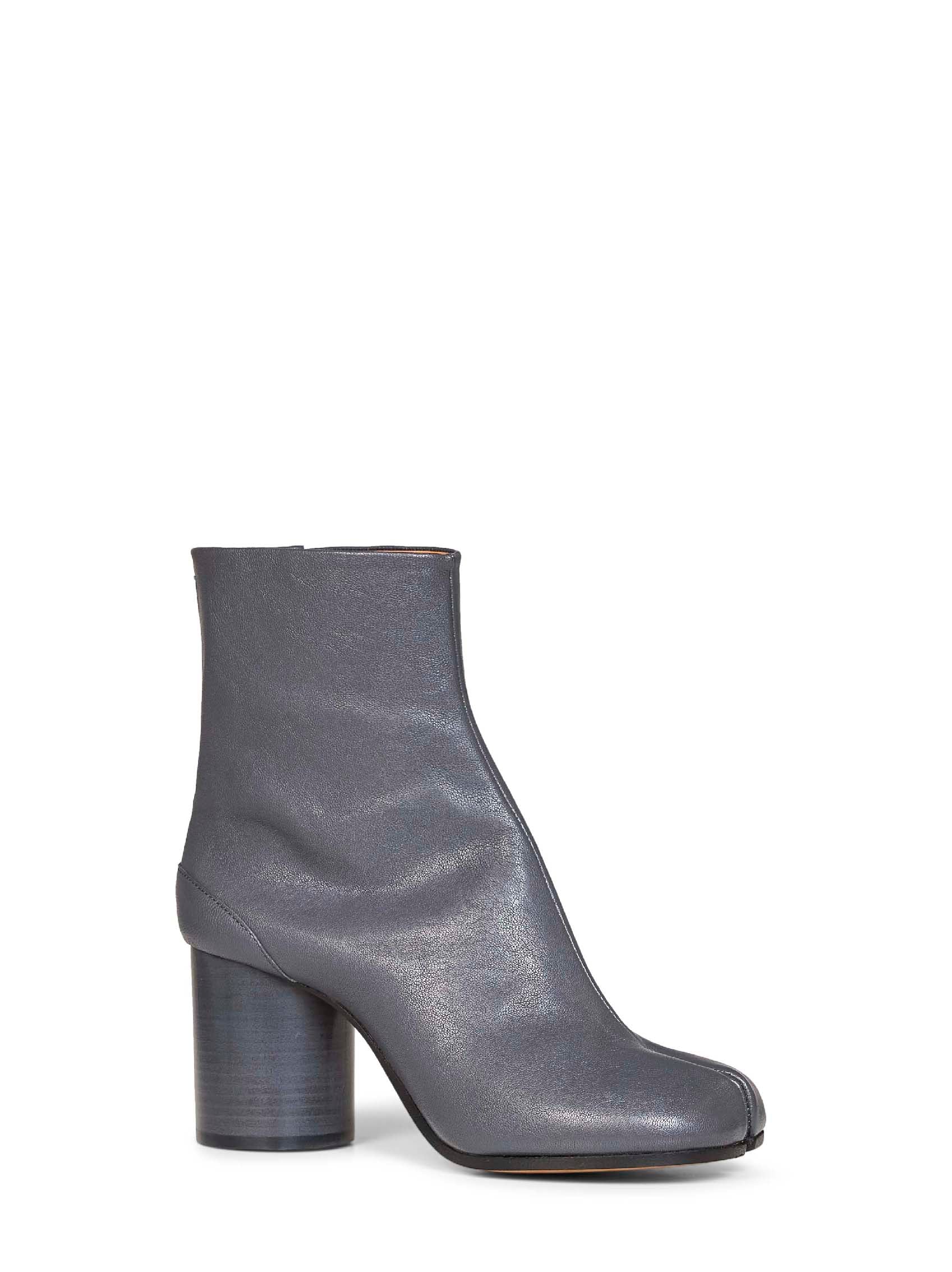 Maison Margiela Women Grey Nappa Leather Tabi Ankle Boots MAISON MARGIELA