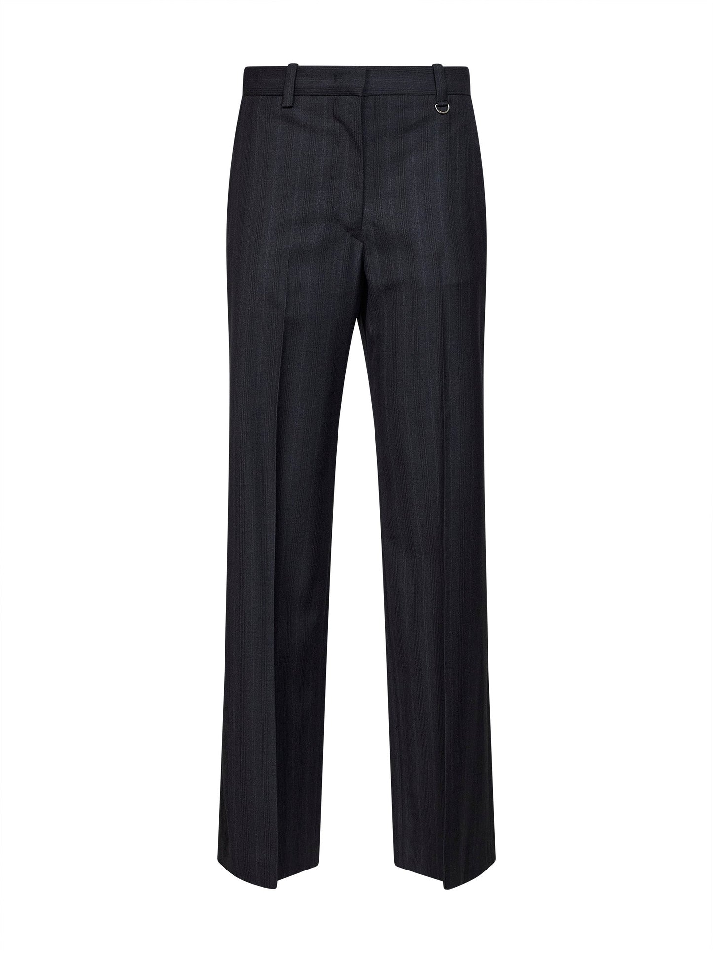 Marant Etoile Women Dark Anthracite Check Virgin Wool Noanda Trousers ISABEL MARANT ETOILE