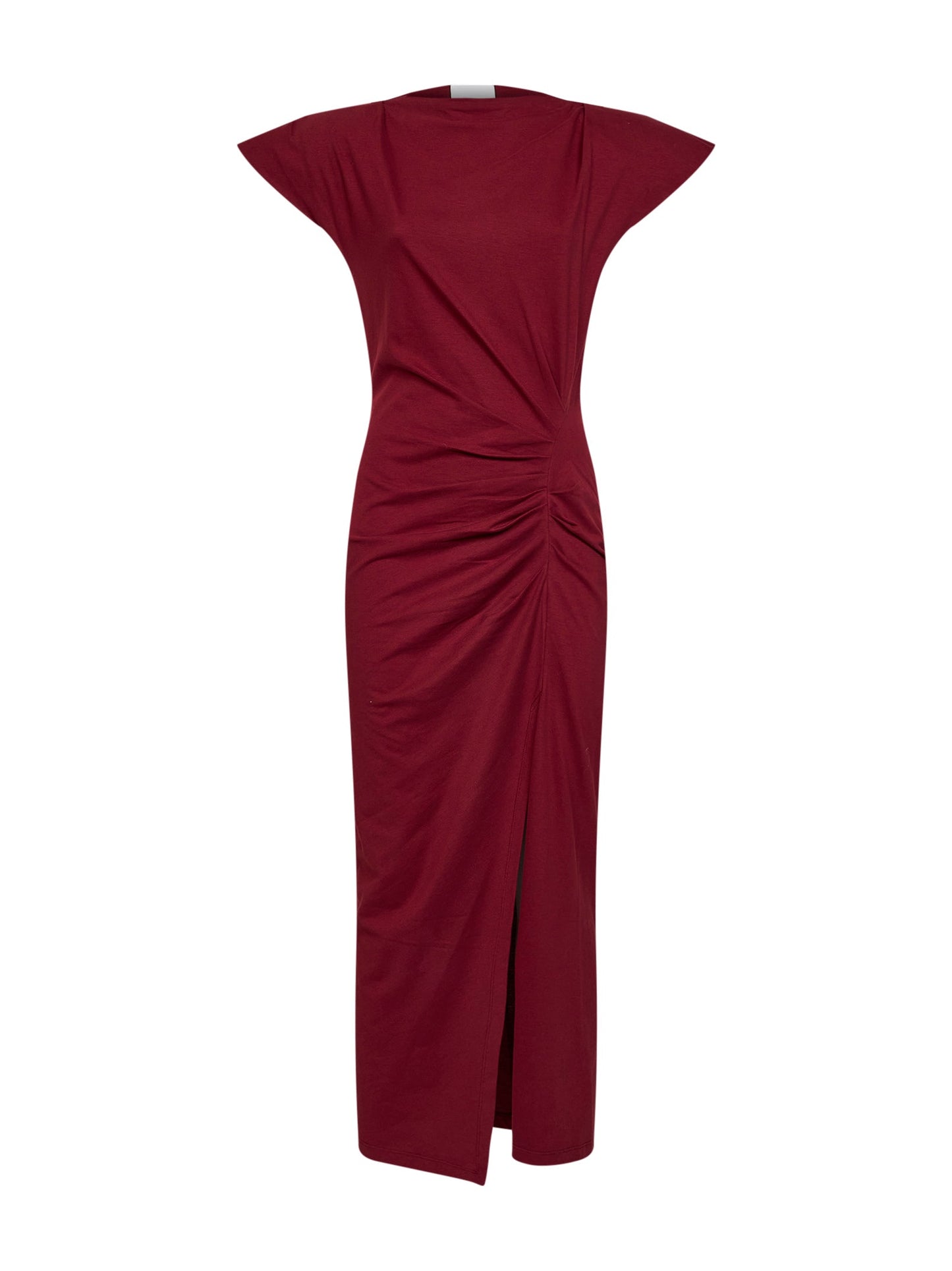 Marant Etoile Women Dark Burgundy Cotton Jersey Nadela Long Dress ISABEL MARANT ETOILE