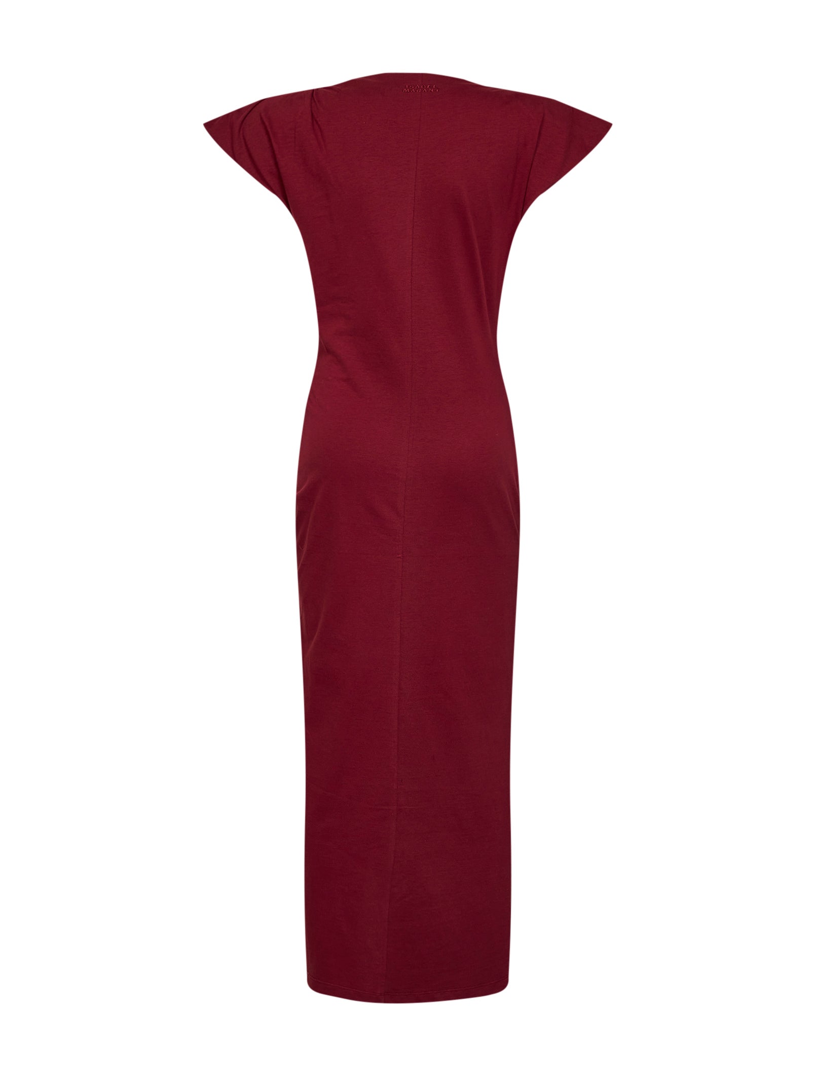 Marant Etoile Women Dark Burgundy Cotton Jersey Nadela Long Dress ISABEL MARANT ETOILE