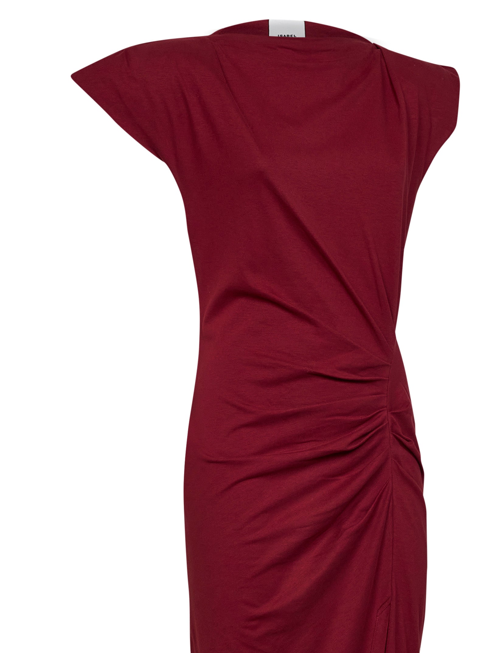 Marant Etoile Women Dark Burgundy Cotton Jersey Nadela Long Dress ISABEL MARANT ETOILE