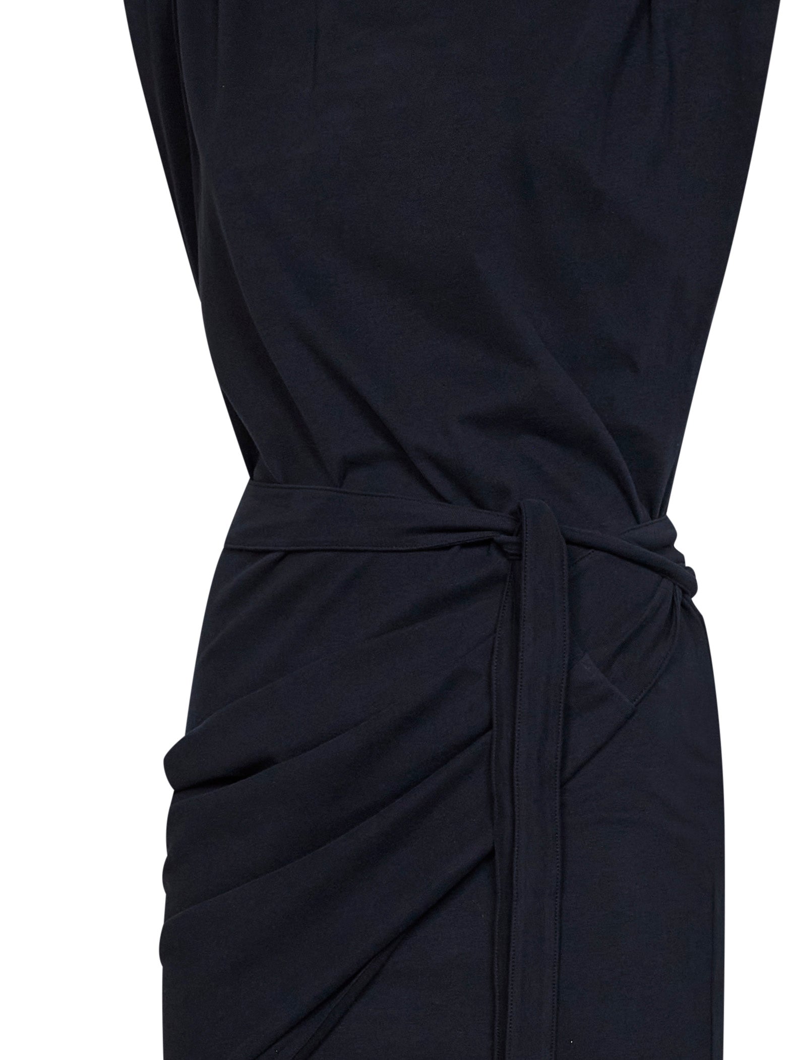 Marant Etoile Women Black Jersey Marielle Draped Mini Dress ISABEL MARANT ETOILE
