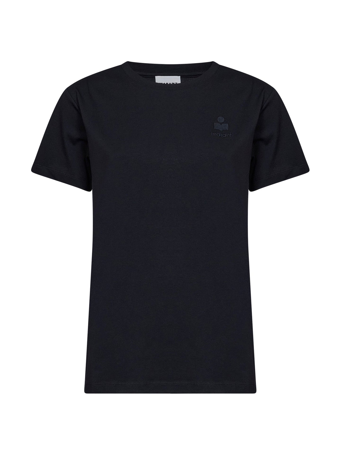 Marant Etoile Women Black Cotton Jersey Aby Logo T-Shirt ISABEL MARANT ETOILE