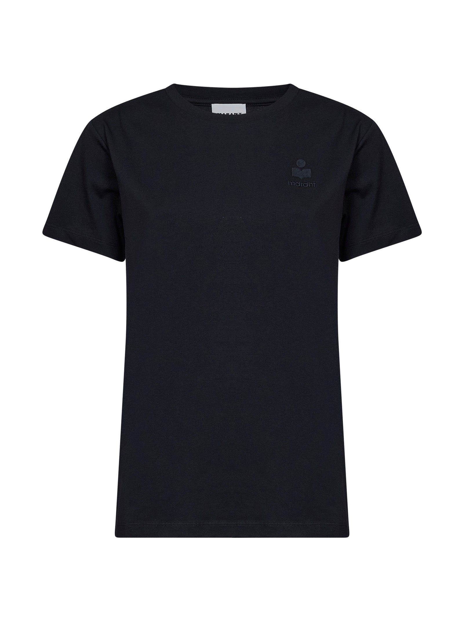 Marant Etoile Women Black Cotton Jersey Aby Logo T-Shirt ISABEL MARANT ETOILE