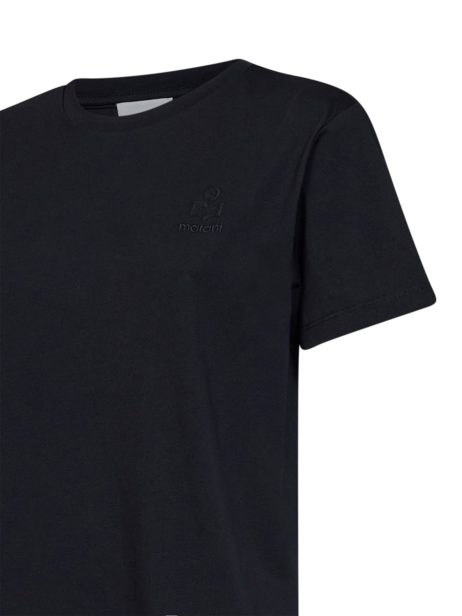 Marant Etoile Women Black Cotton Jersey Aby Logo T-Shirt ISABEL MARANT ETOILE