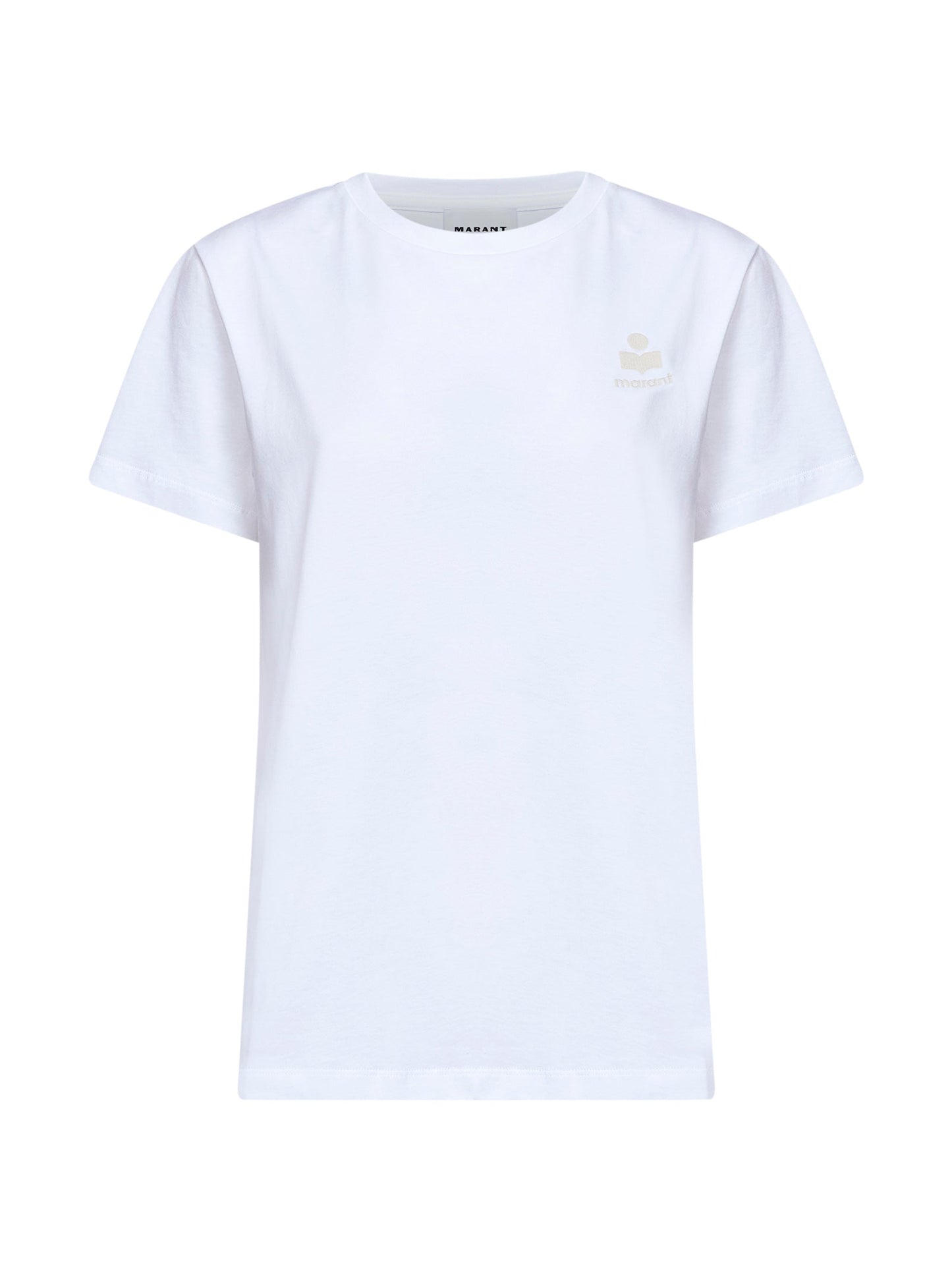 Marant Etoile Women White Cotton Jersey Aby Logo T-Shirt <Br/> ISABEL MARANT ETOILE