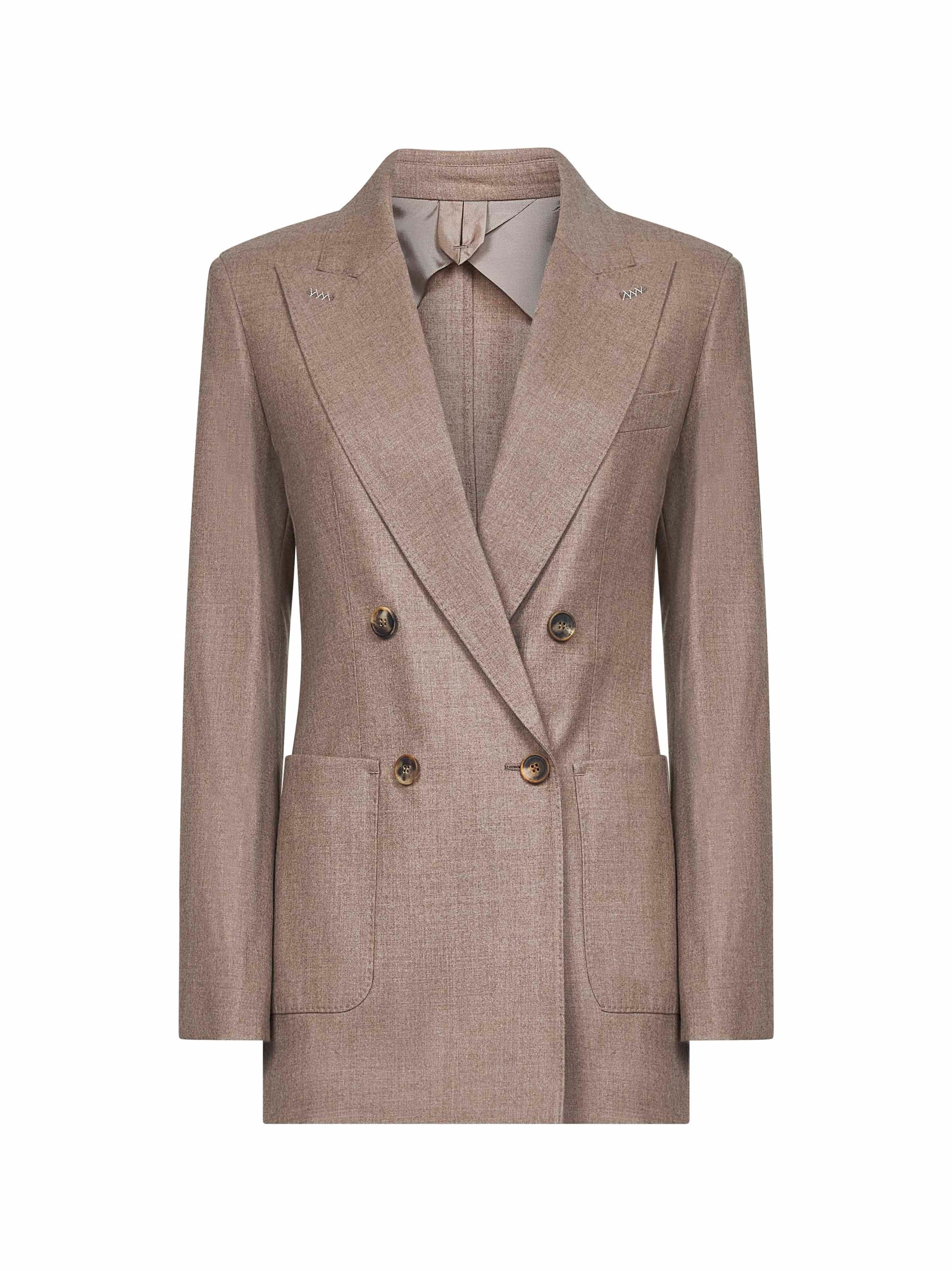 Max Mara Women Turtledove Stretch Cashmere Harald Blazer MAX MARA