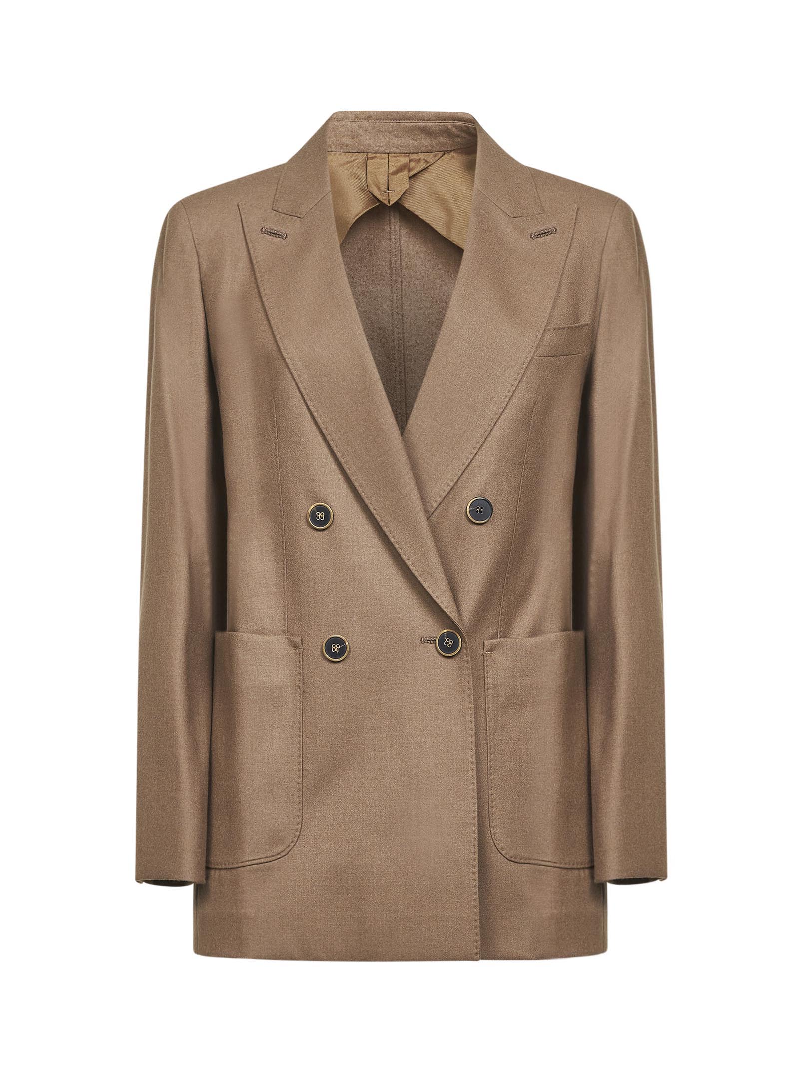 Max Mara Women Tobacco Stretch Cashmere Harald Blazer MAX MARA