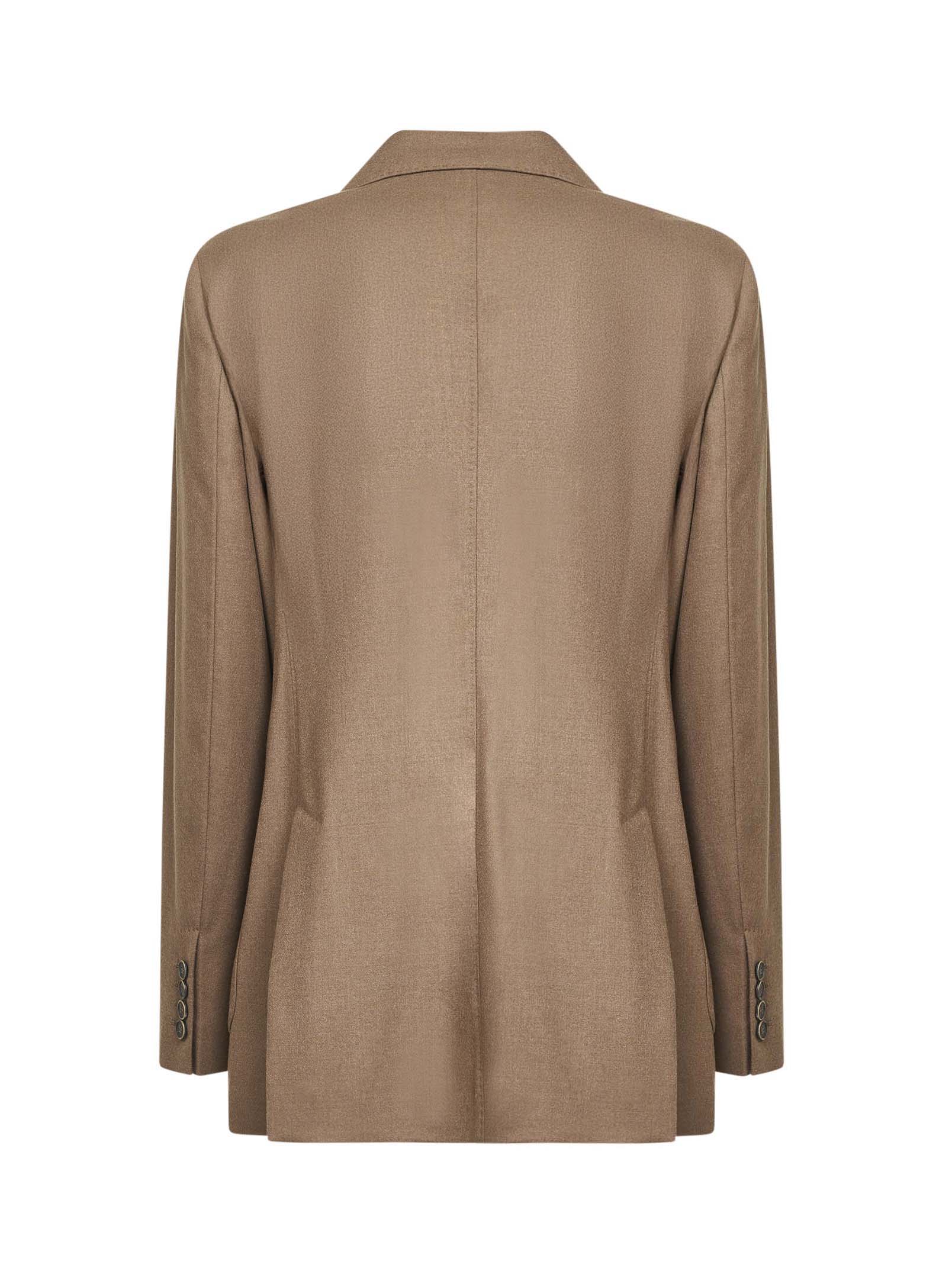Max Mara Women Tobacco Stretch Cashmere Harald Blazer MAX MARA